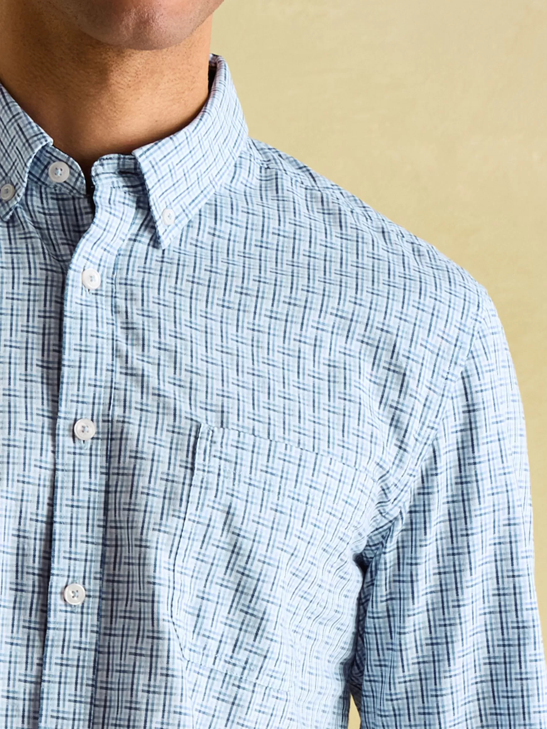 Abbott Blue Checked Cotton Poplin Shirt^Joules Cheap