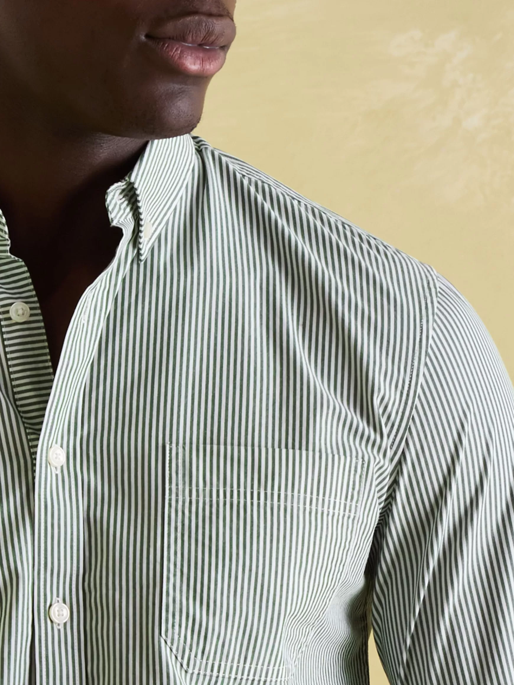Abbott Green Pinstriped Cotton Poplin Shirt^Joules Discount
