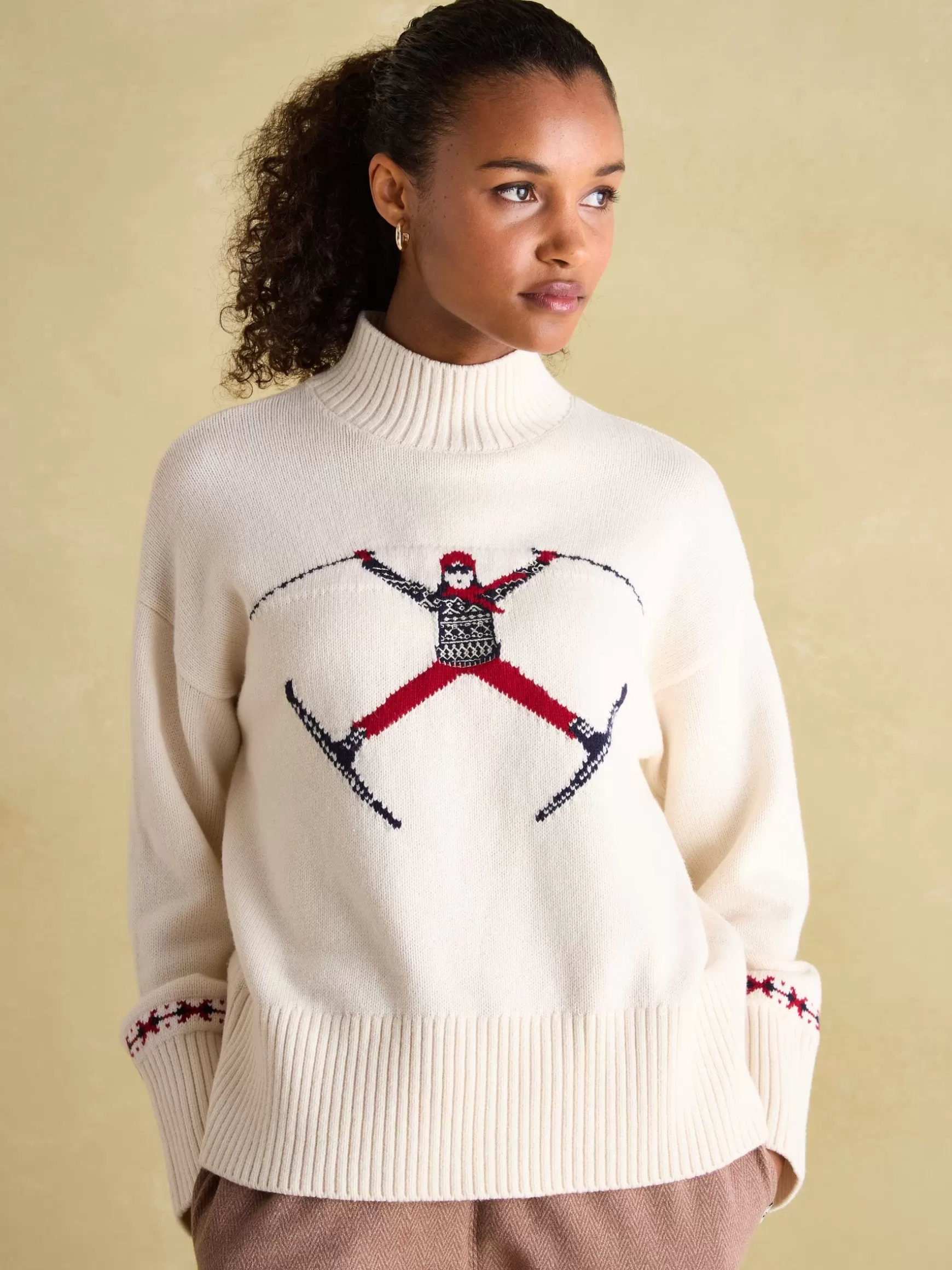 Abigail High Neck Intarsia Ski Jumper^Joules Store