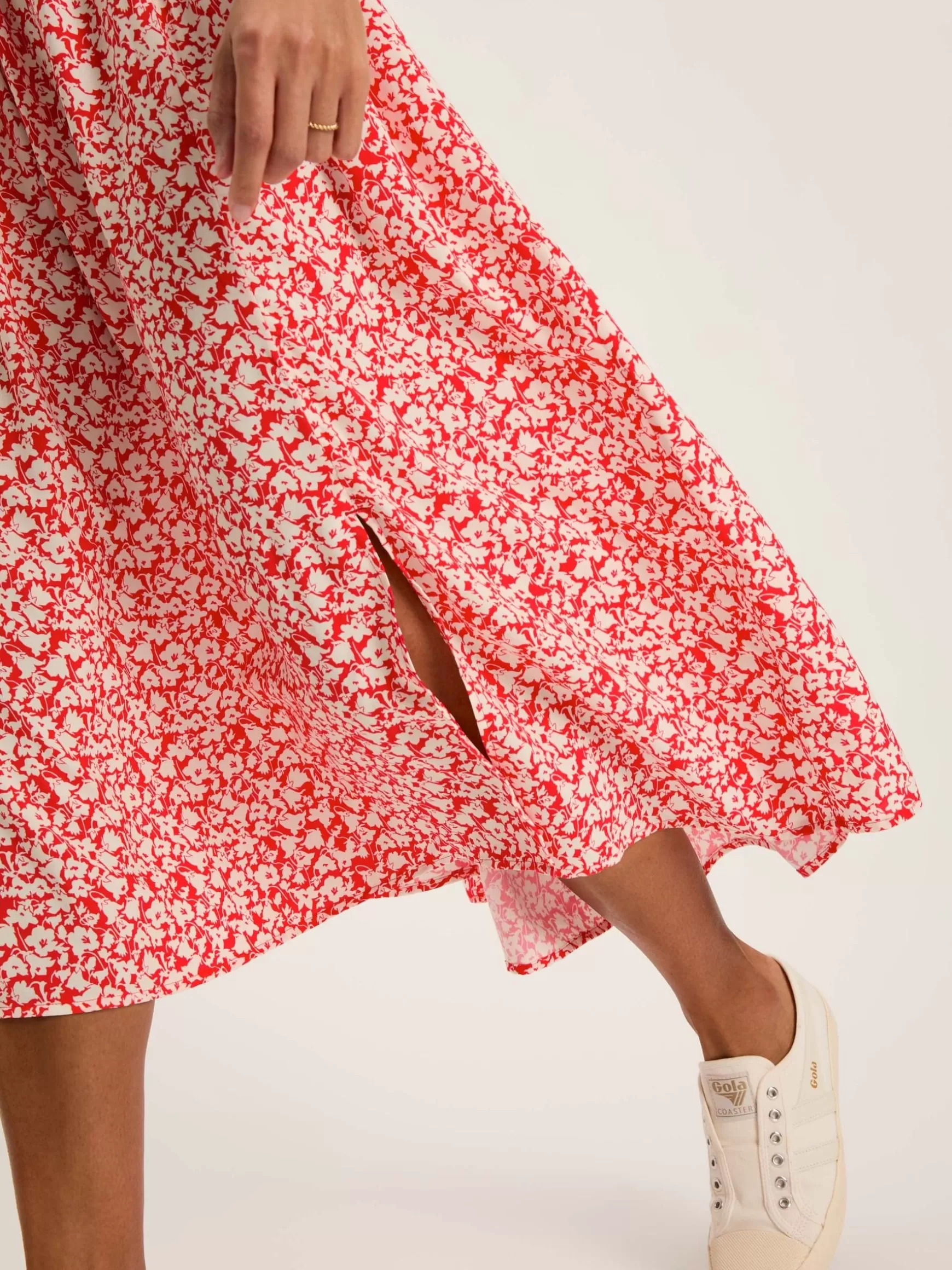 Adele Floral Button Down Midi Dress with Slit^Joules Discount