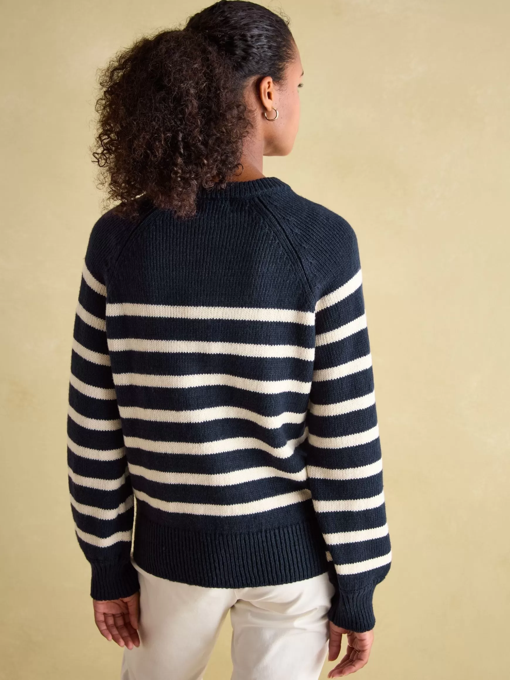 Agnes Striped Button Neck Jumper^Joules Fashion