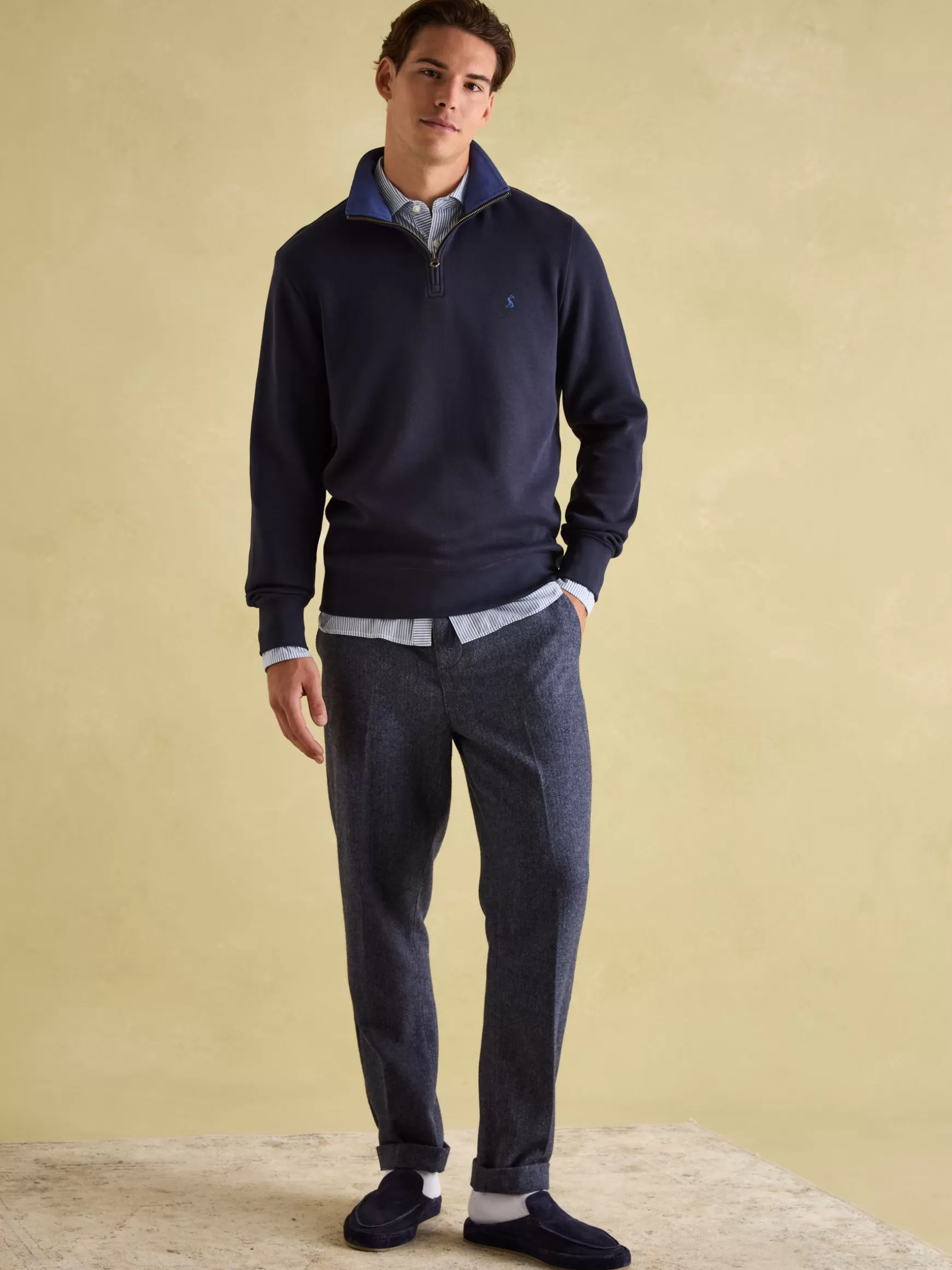 Alistair Quarter Zip Cotton Sweatshirt^Joules Best