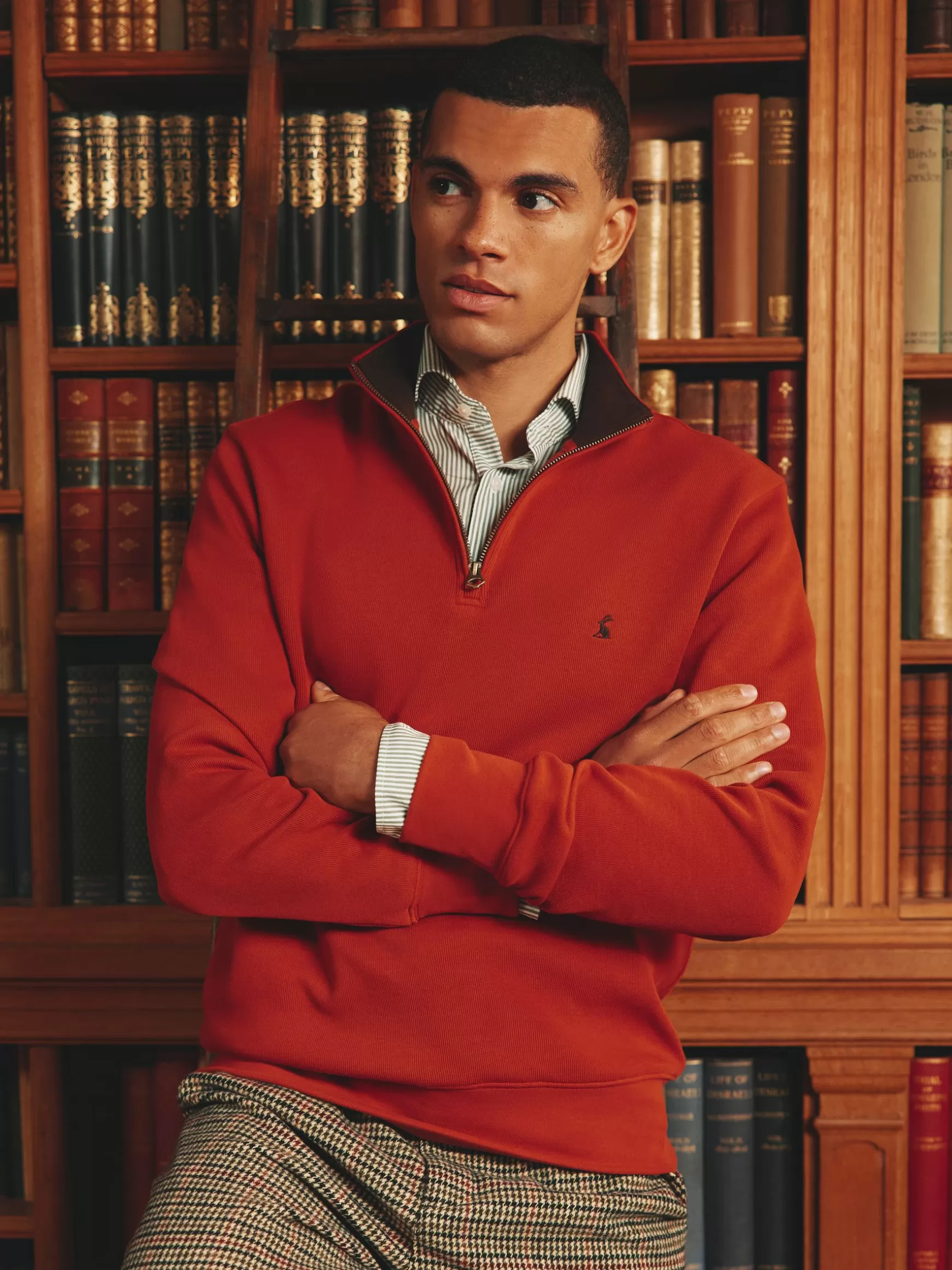 Alistair Quarter Zip Cotton Sweatshirt^Joules Fashion