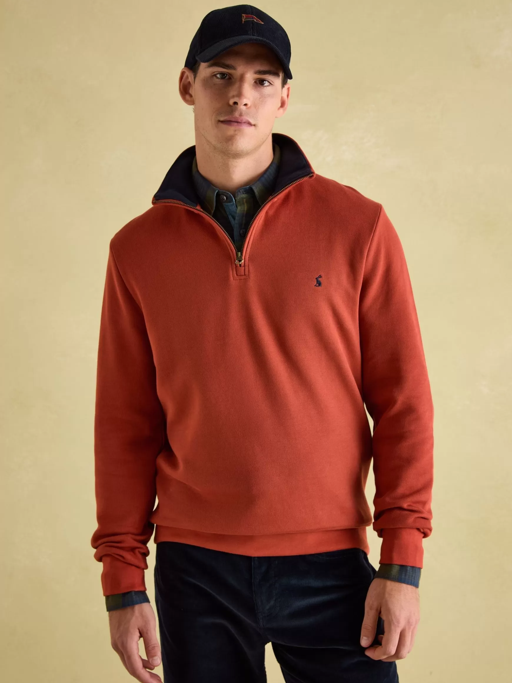 Alistair Quarter Zip Cotton Sweatshirt^Joules Fashion