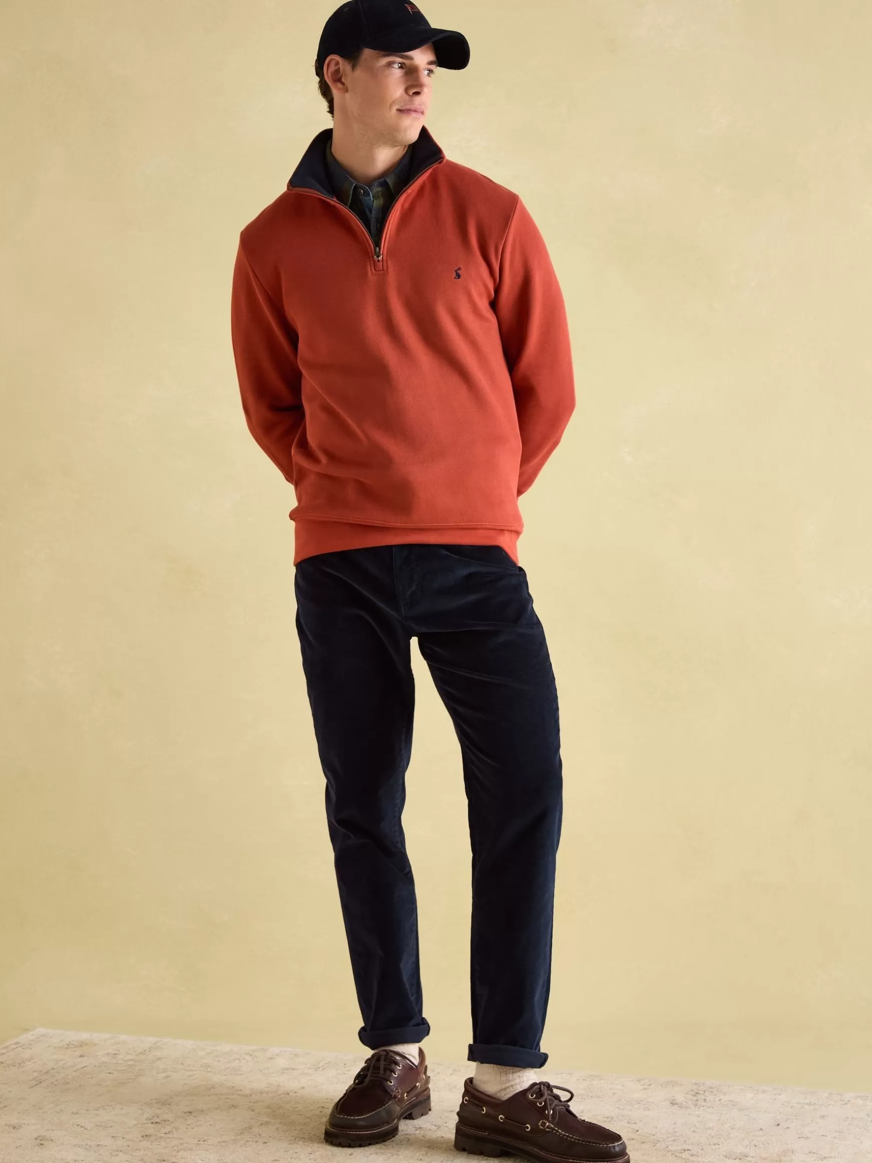 Alistair Quarter Zip Cotton Sweatshirt^Joules Fashion