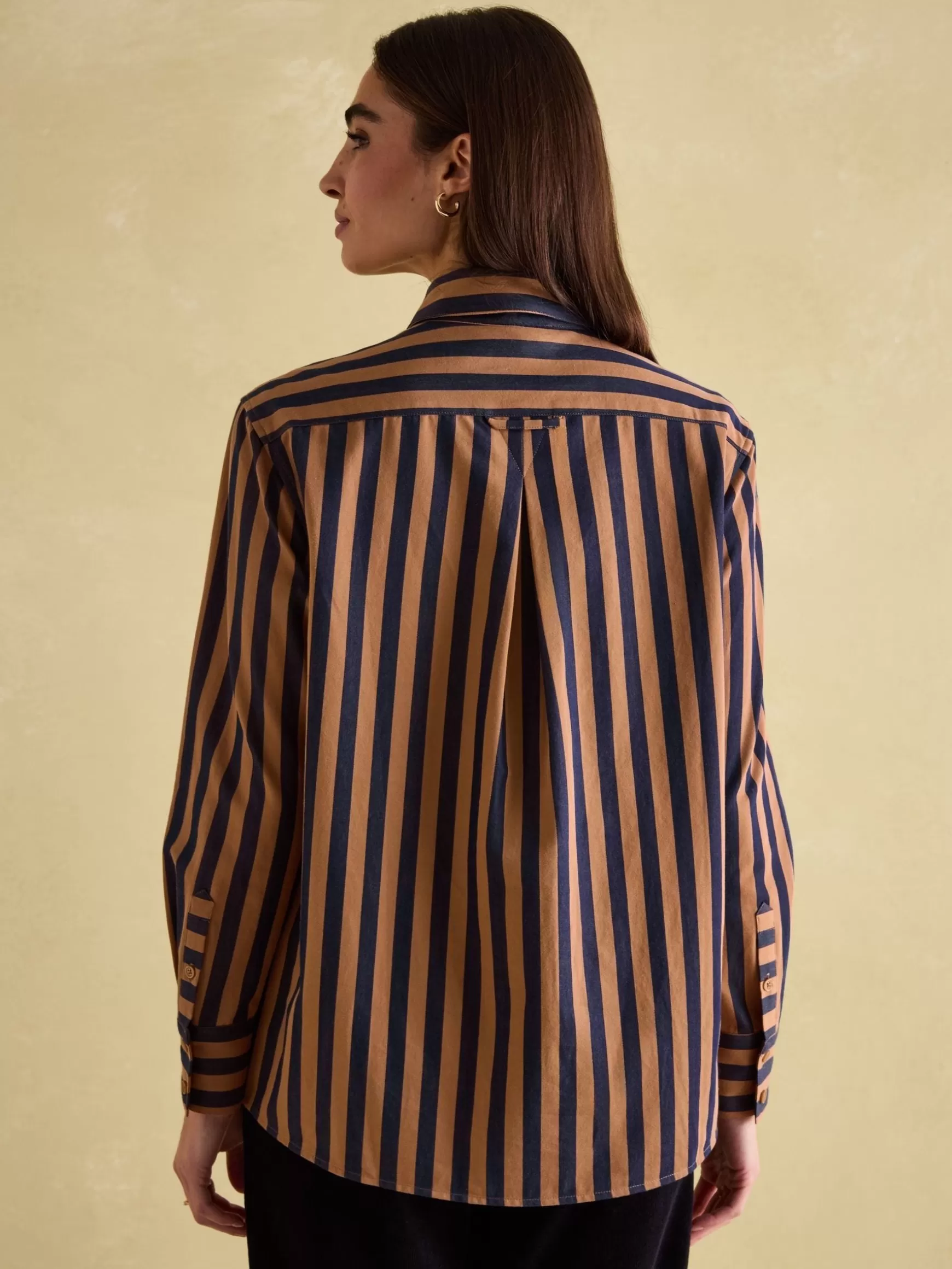 Amilla Navy & Tan Stripe Shirt^Joules Hot
