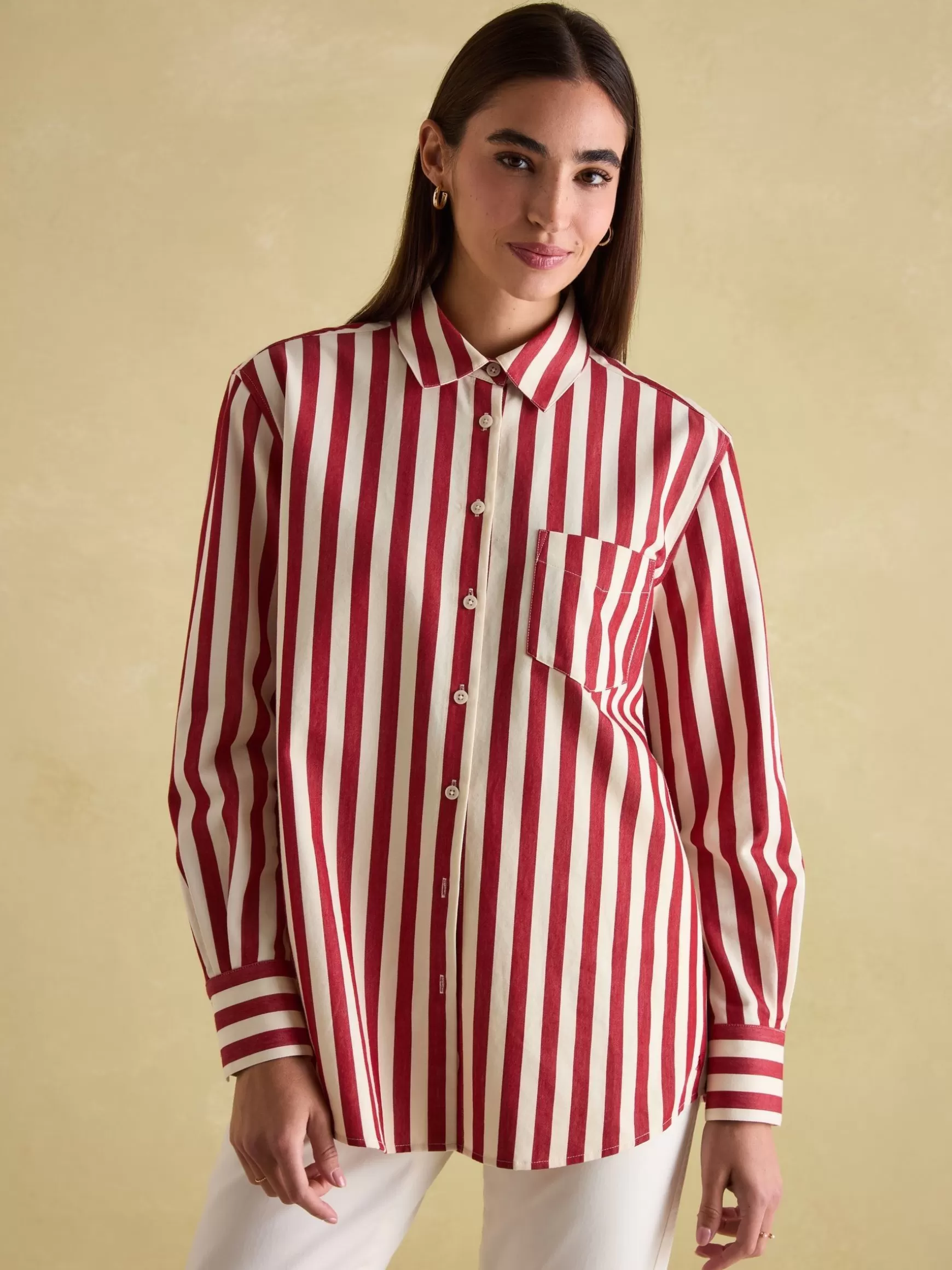 Amilla Red & Cream Stripe Shirt^Joules Discount