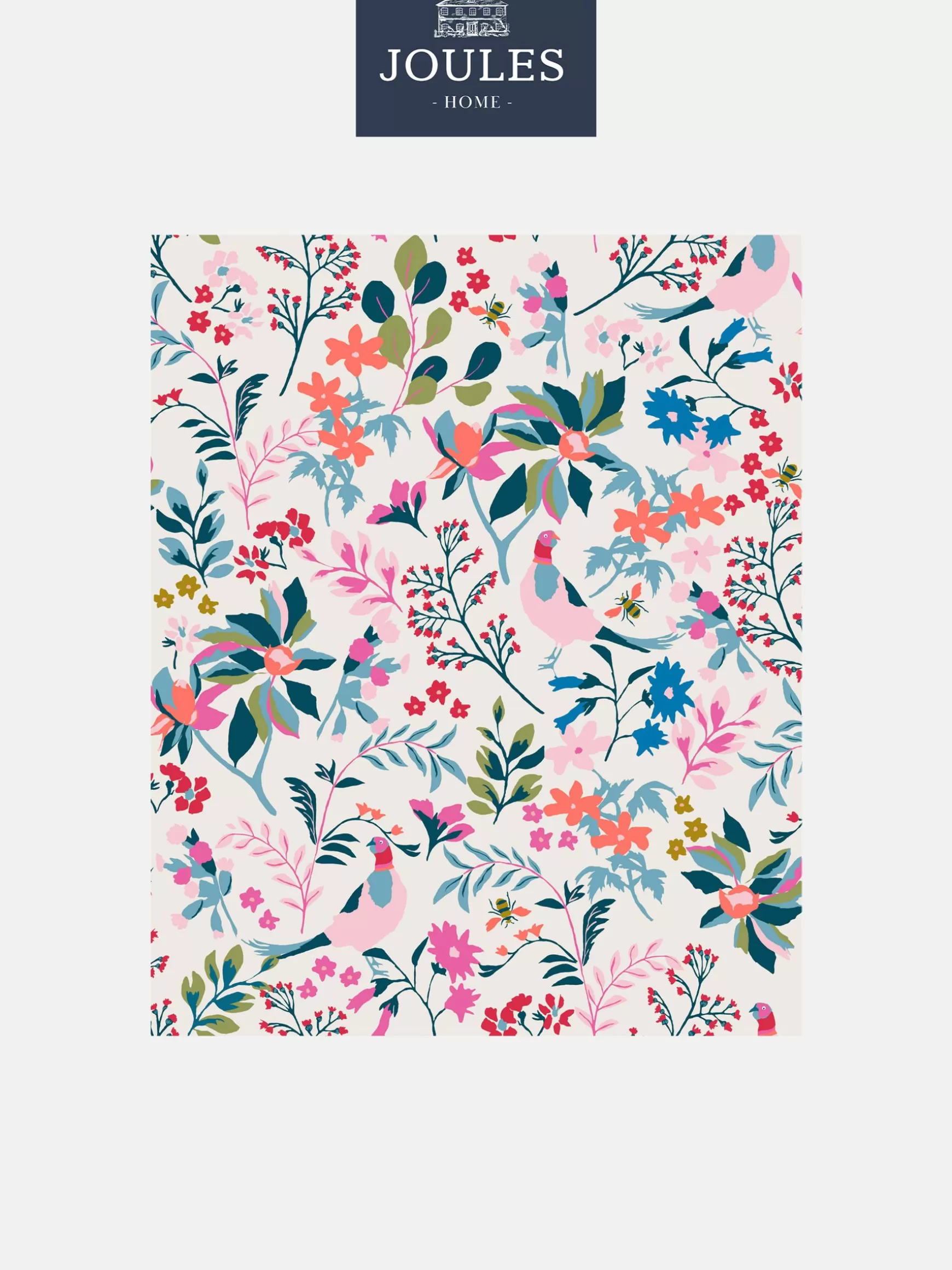 Antique Creme Fields Edge Floral 10M Wallpaper^Joules Fashion