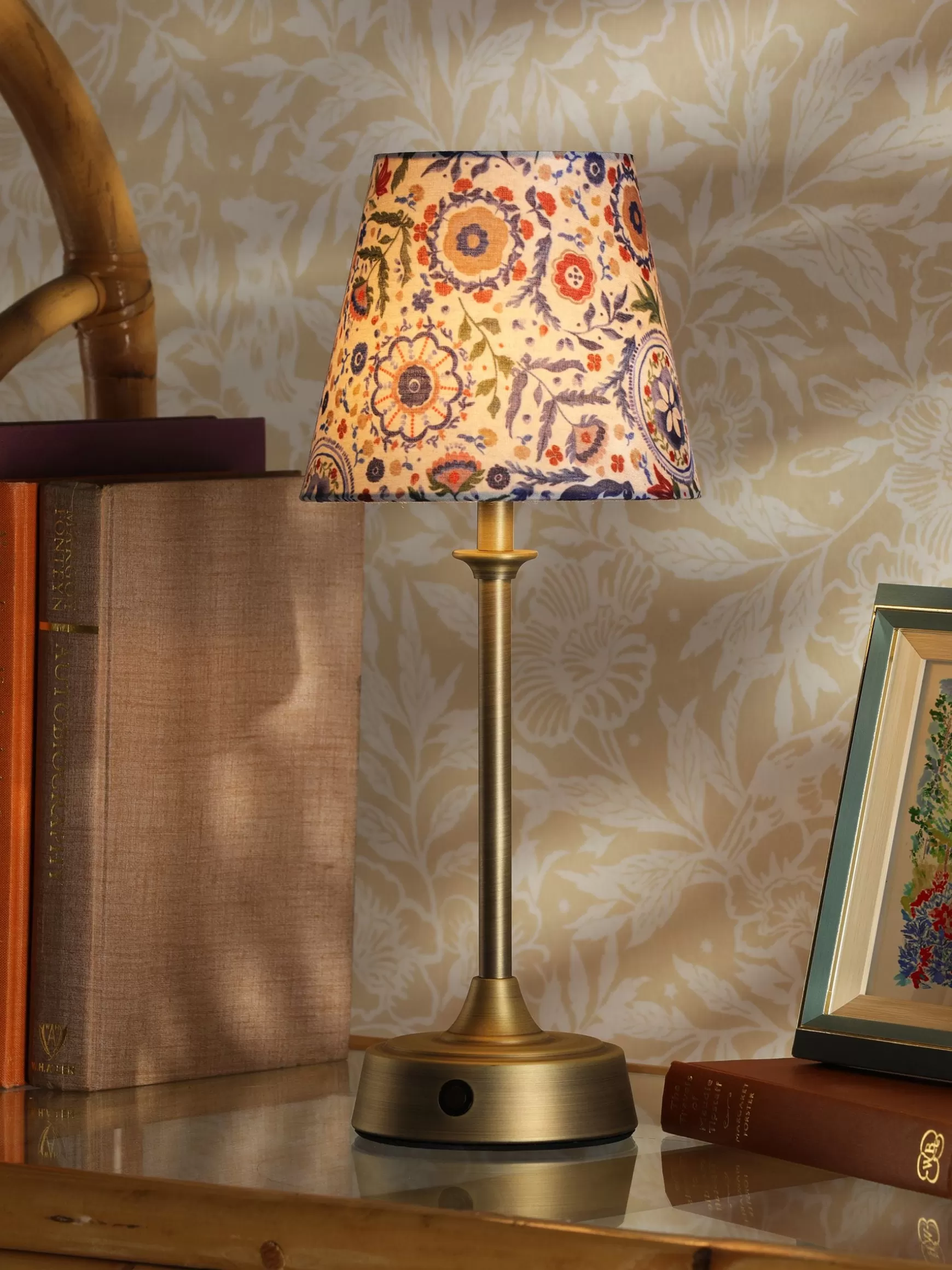 Apsley Blue Print Rechargable LED Lamp^Joules New
