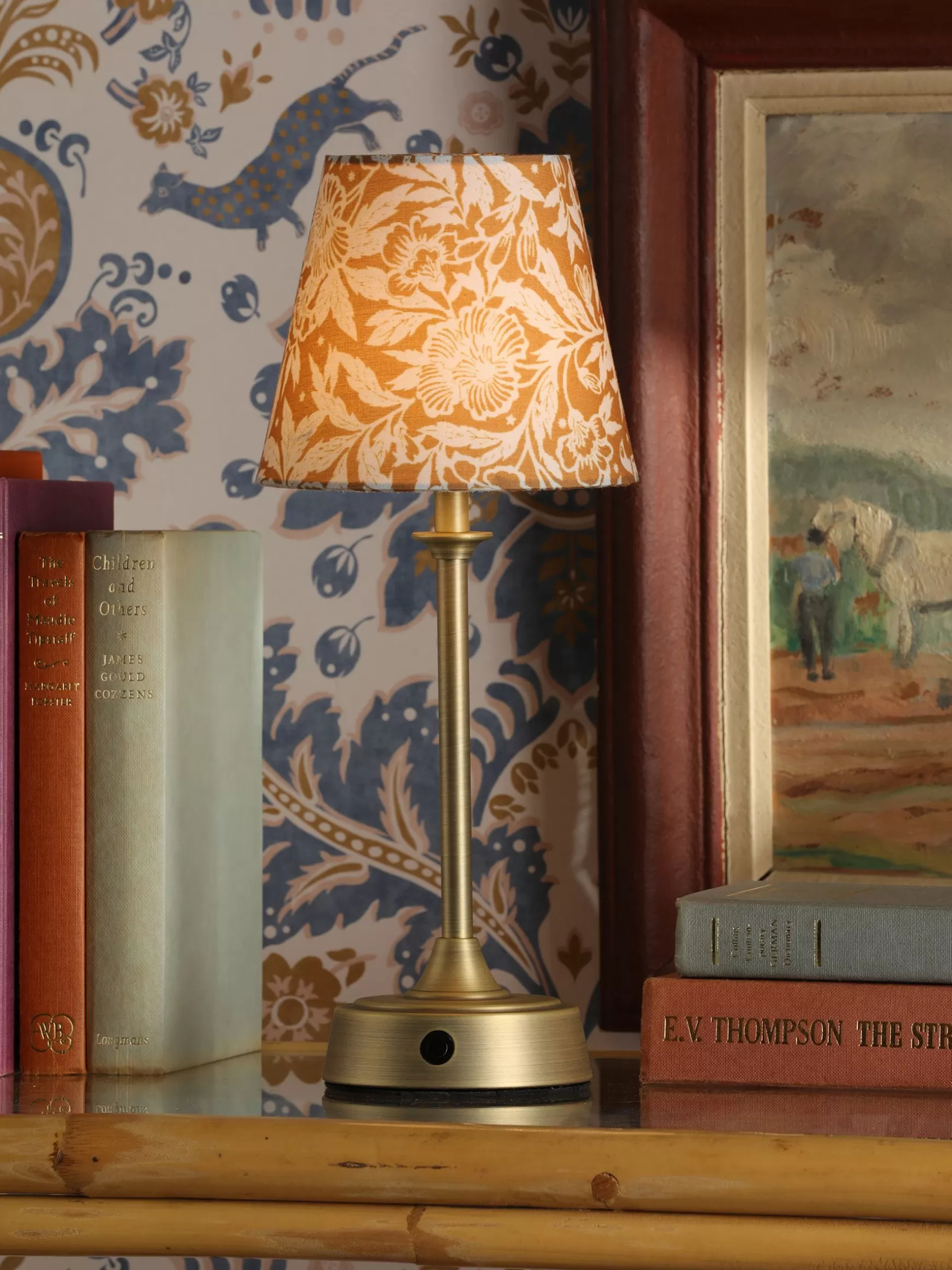 Apsley Gold Print Rechargable LED Lamp^Joules Sale