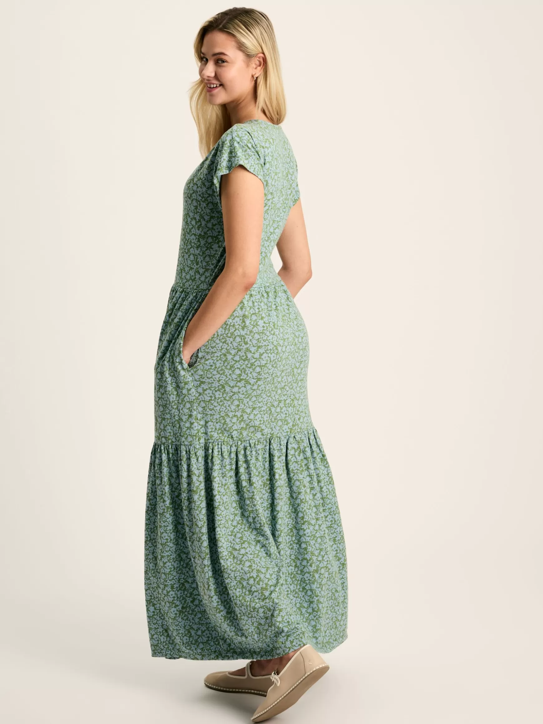 Ariana Jersey Tiered Dress^Joules Flash Sale