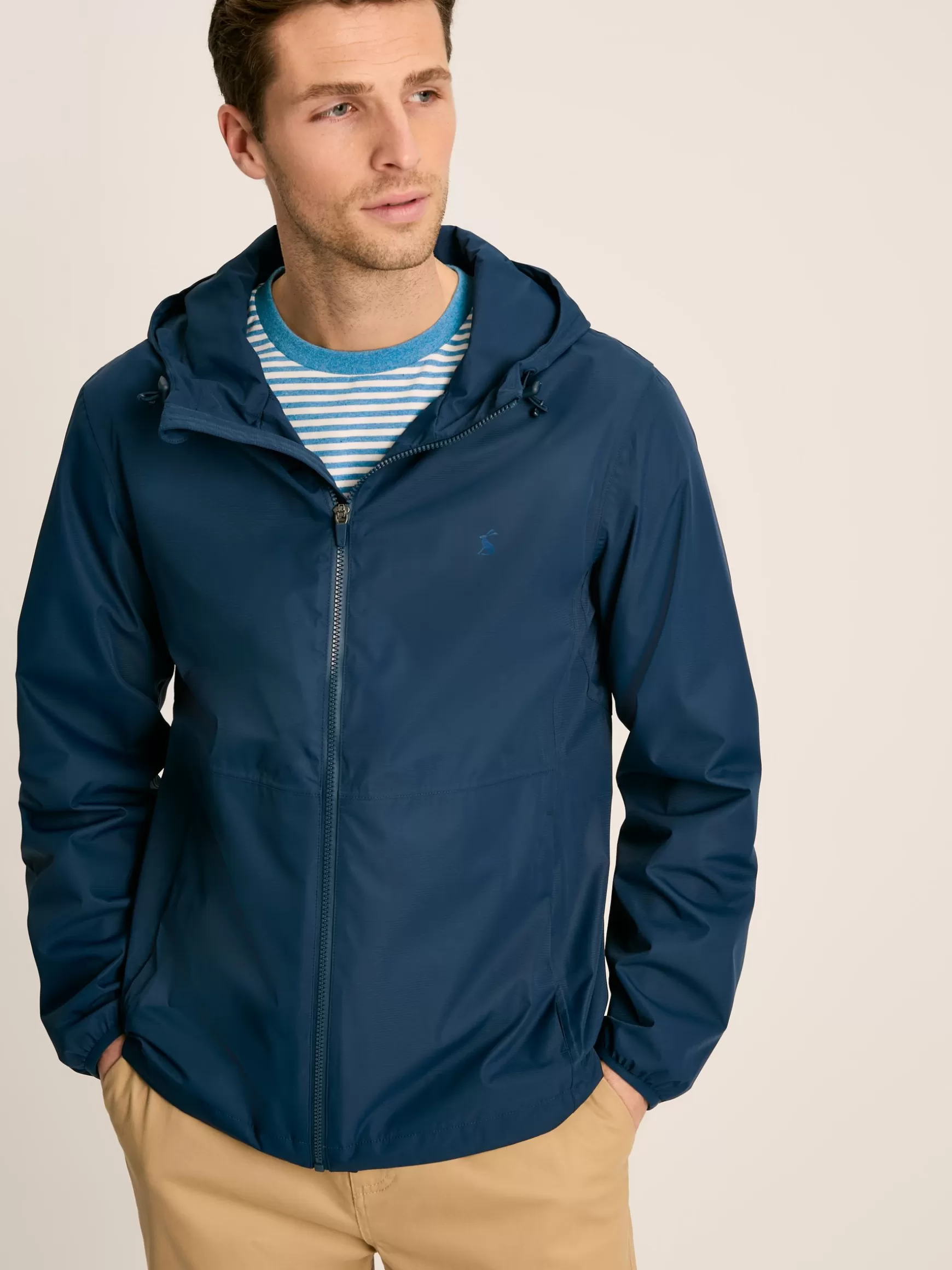 Arlow Navy Blue Lightweight Waterproof Coat^Joules Outlet