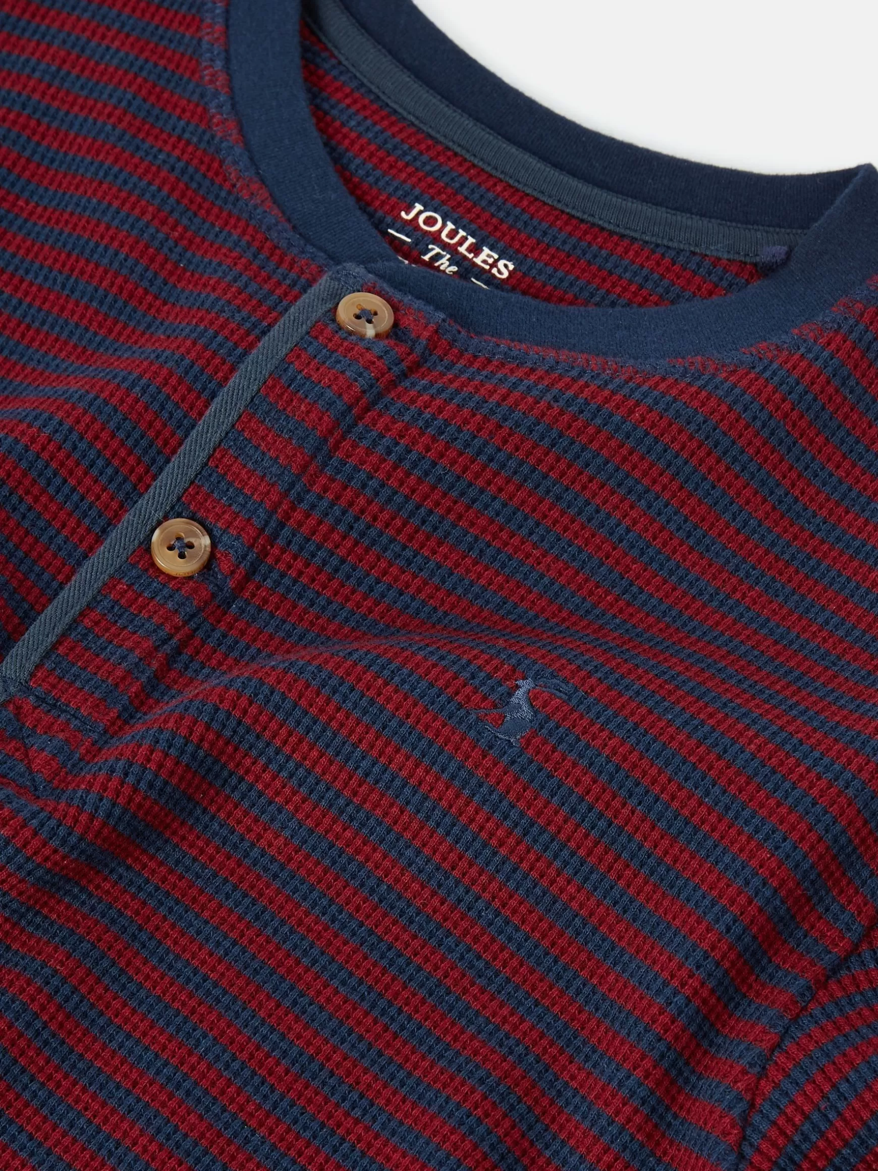 Arthur Berry Red & Navy Stripe Henley Top^Joules Discount