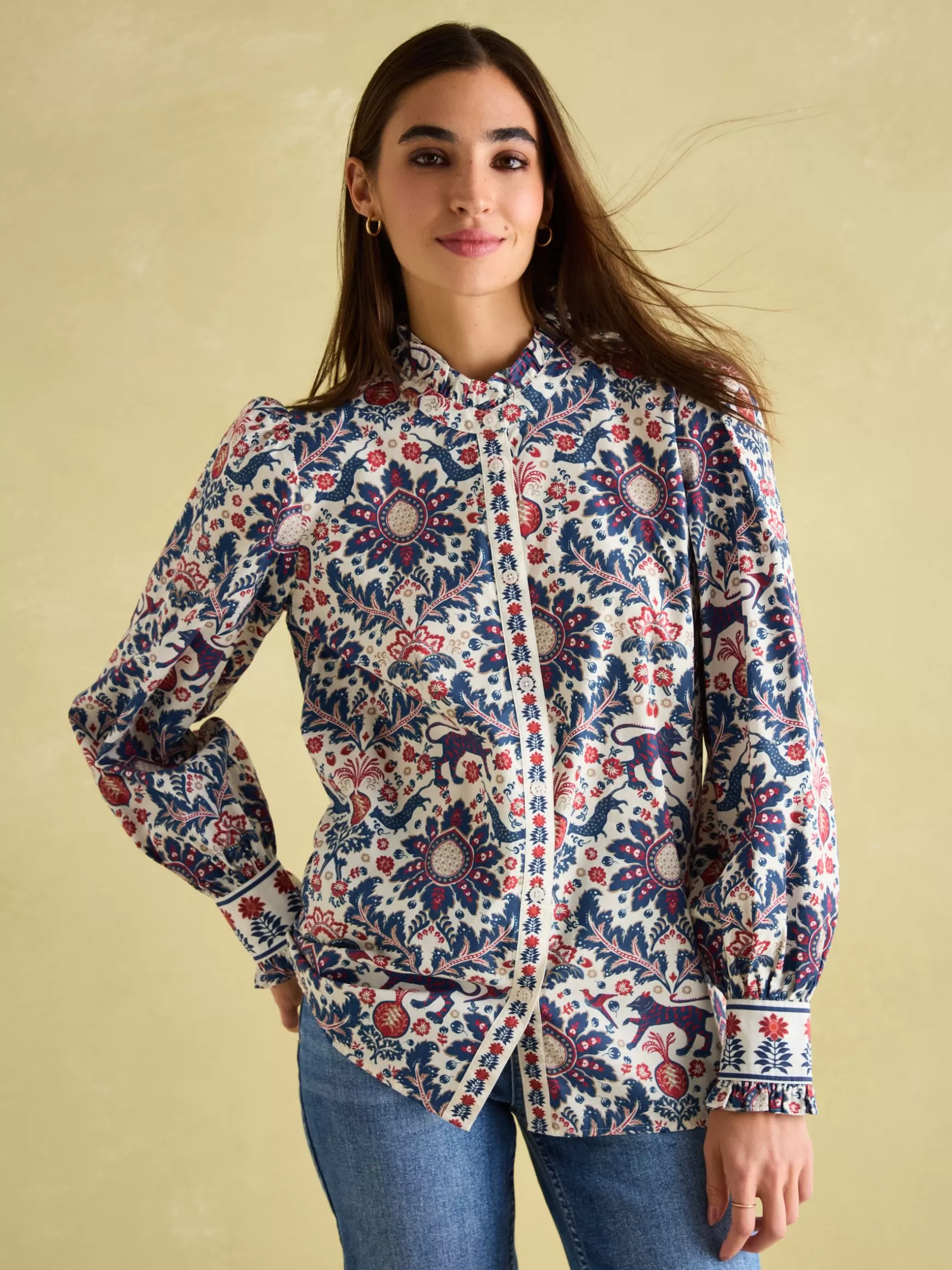Auretta Frill Neck Blouse^Joules Best