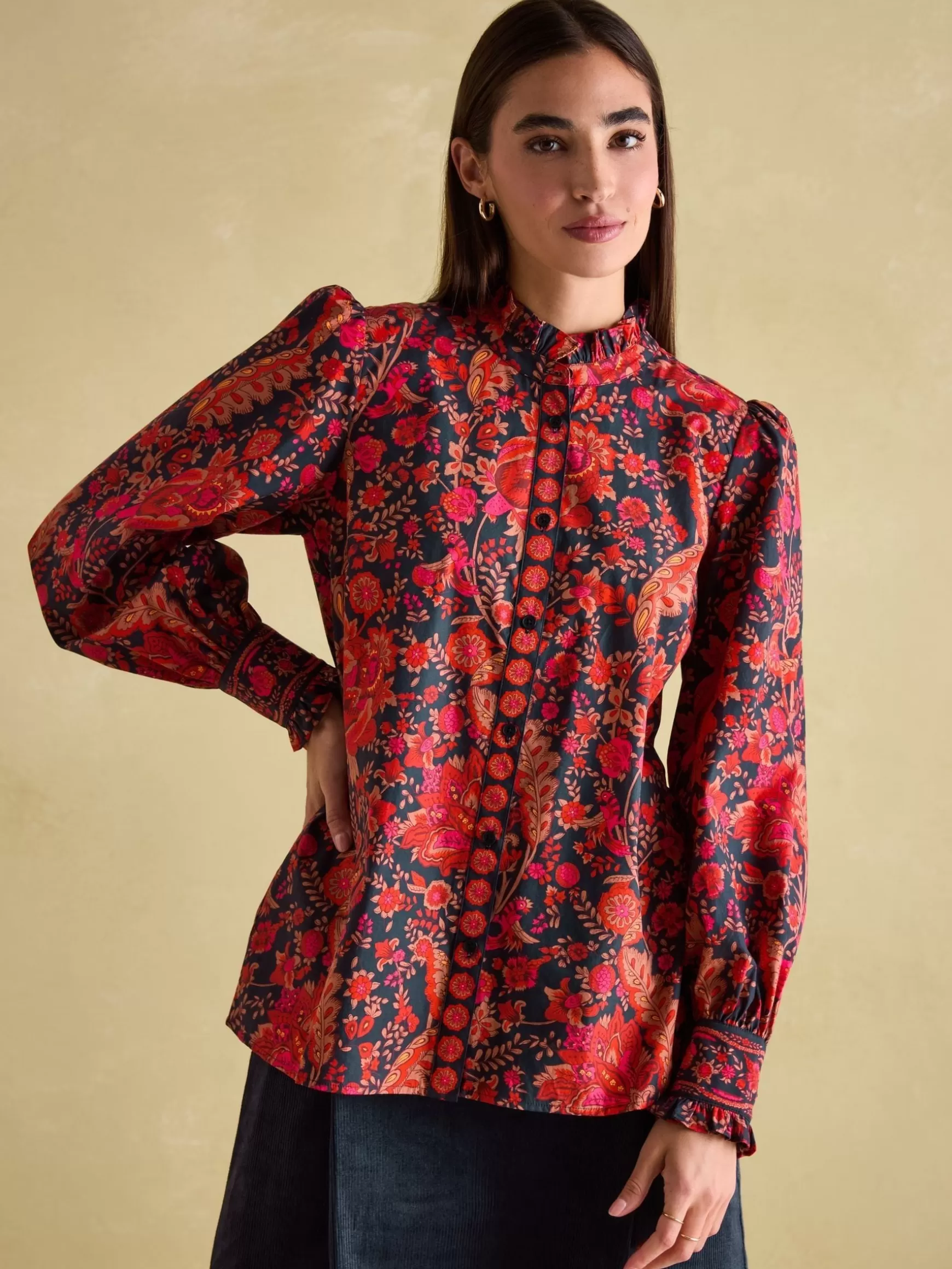 Auretta Frill Neck Blouse^Joules Discount