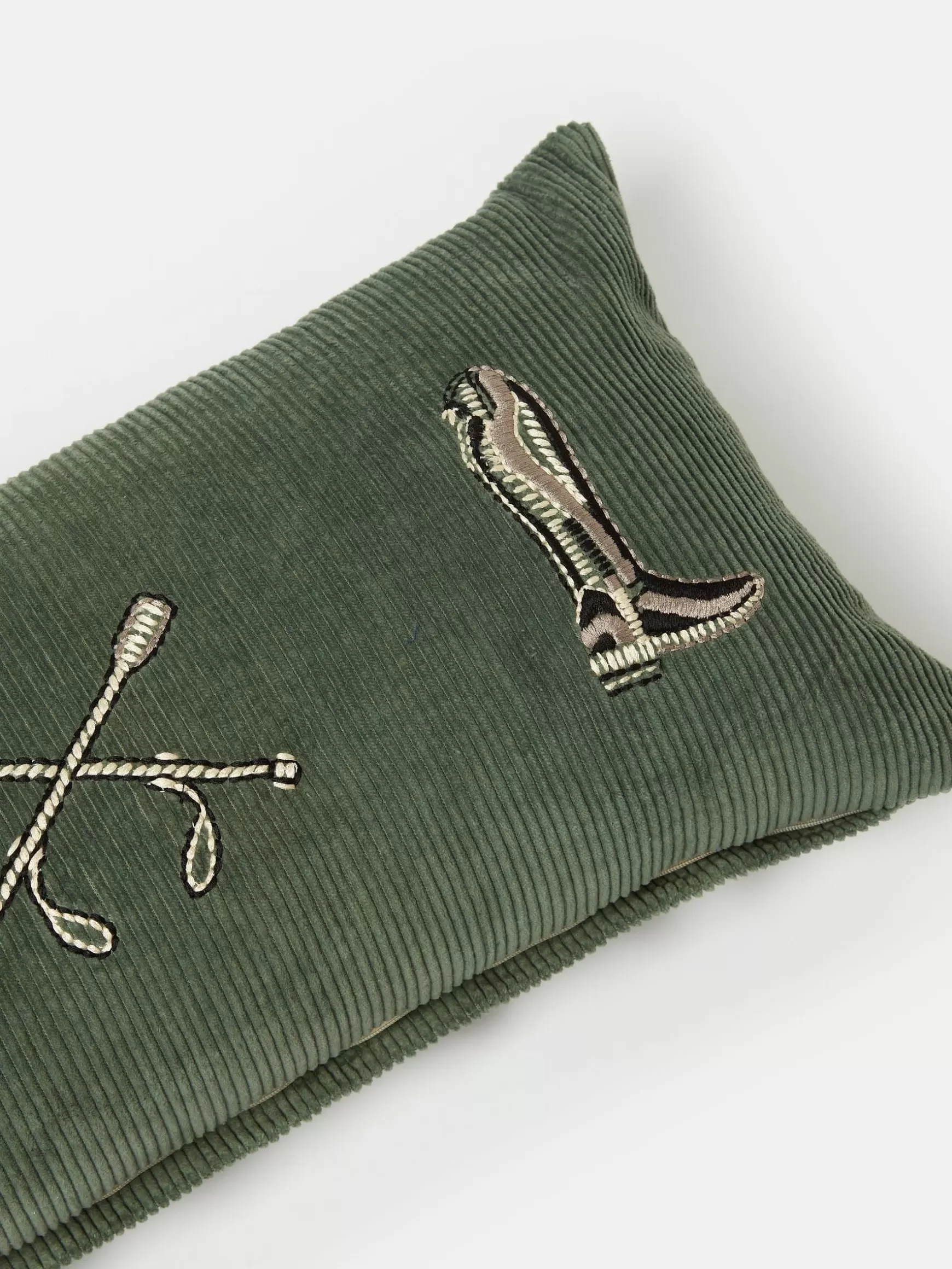 Back to the Country 100% Cotton Equestrian Corduroy Cushion^Joules New