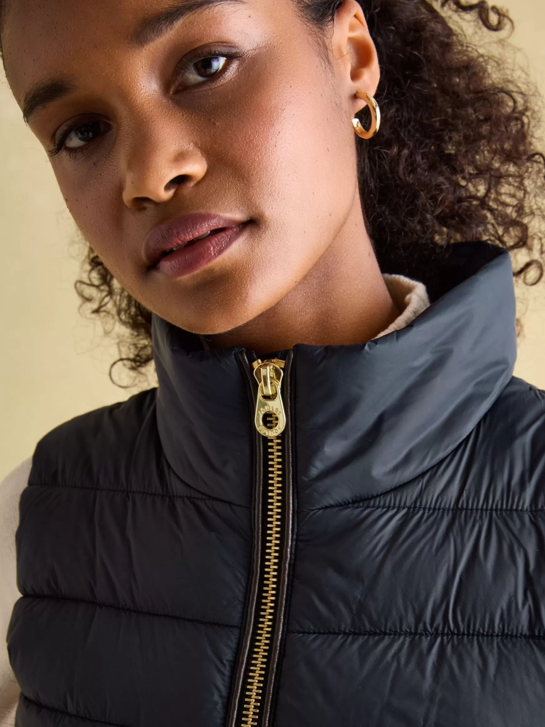 Beckley Padded Showerproof Gilet With Detachable Faux Fur Collar^Joules Best