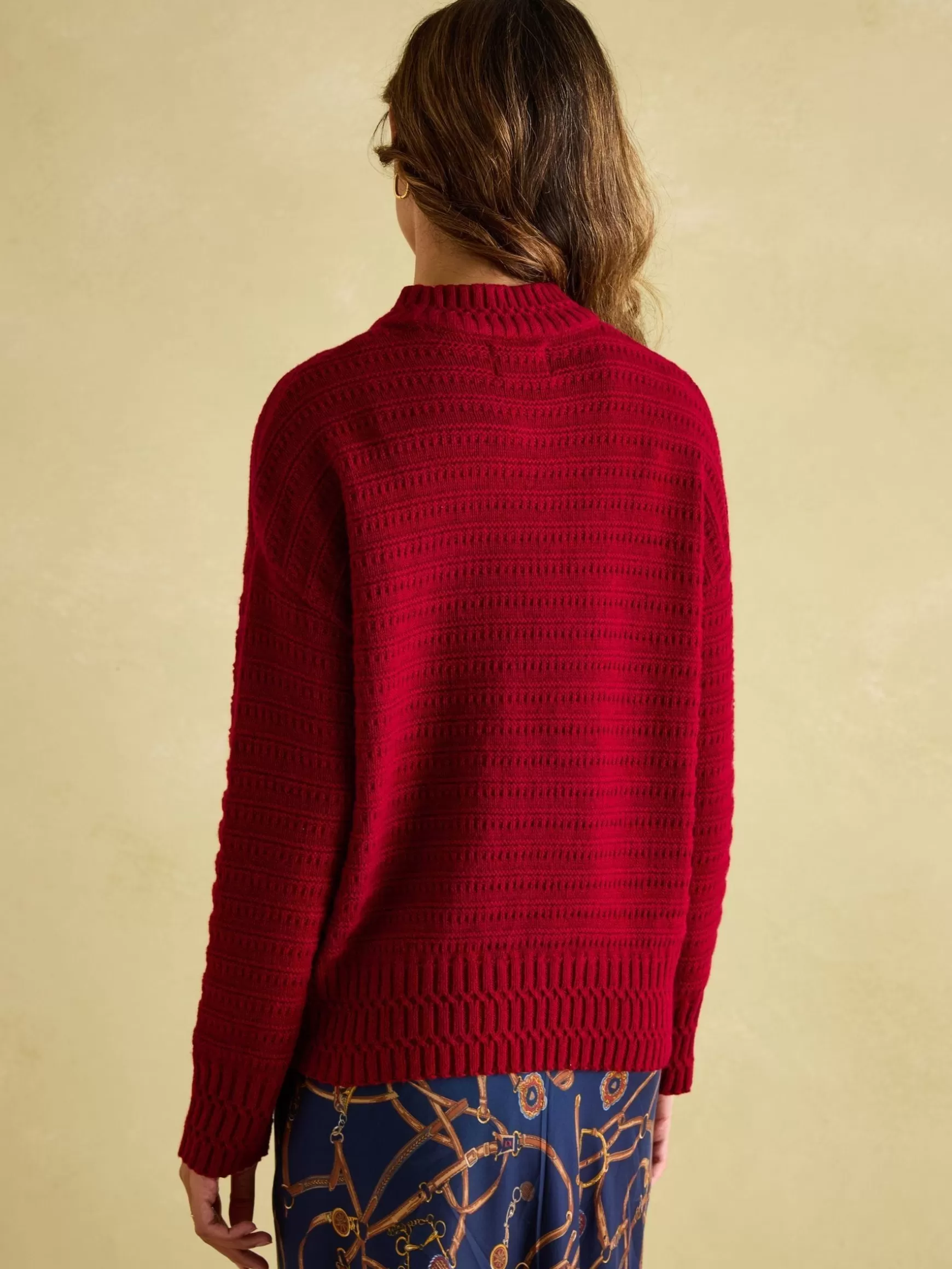 Bernie Crew Neck Textu Jumper Contains Merino Wool^Joules Best Sale