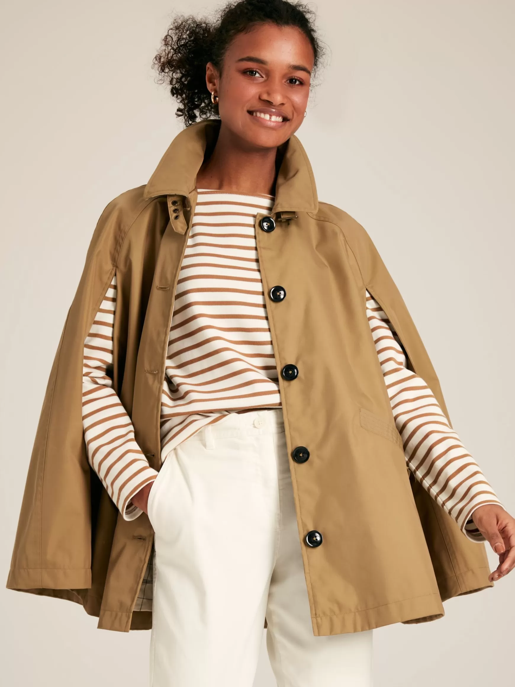 Bibury Tan Brown Waterproof Cape Coat^Joules Best Sale
