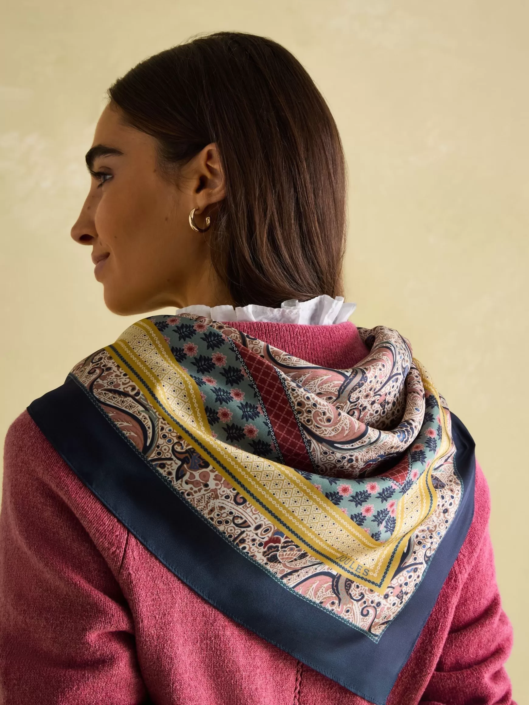 Bloomfield Square Silk Scarf^Joules Discount