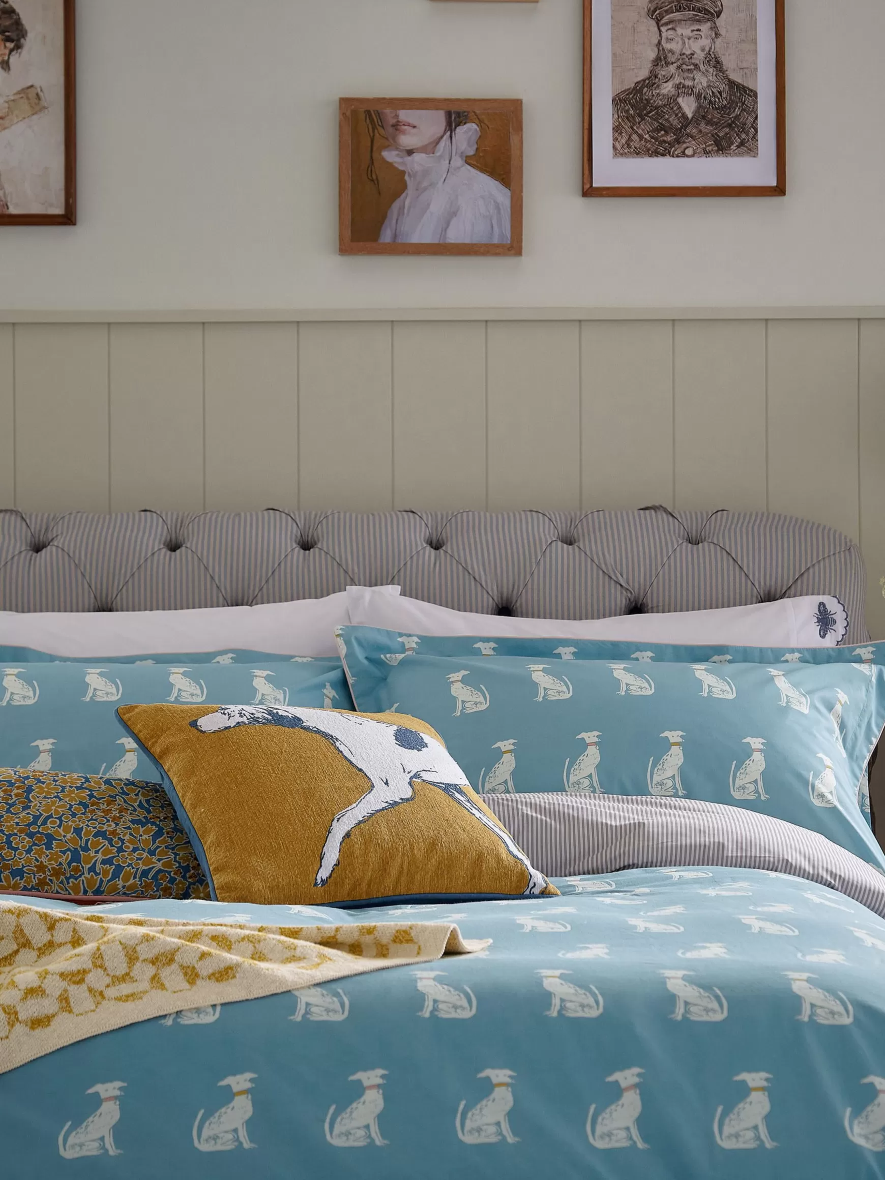 Blockprint Dogs Cover Set^Joules Discount
