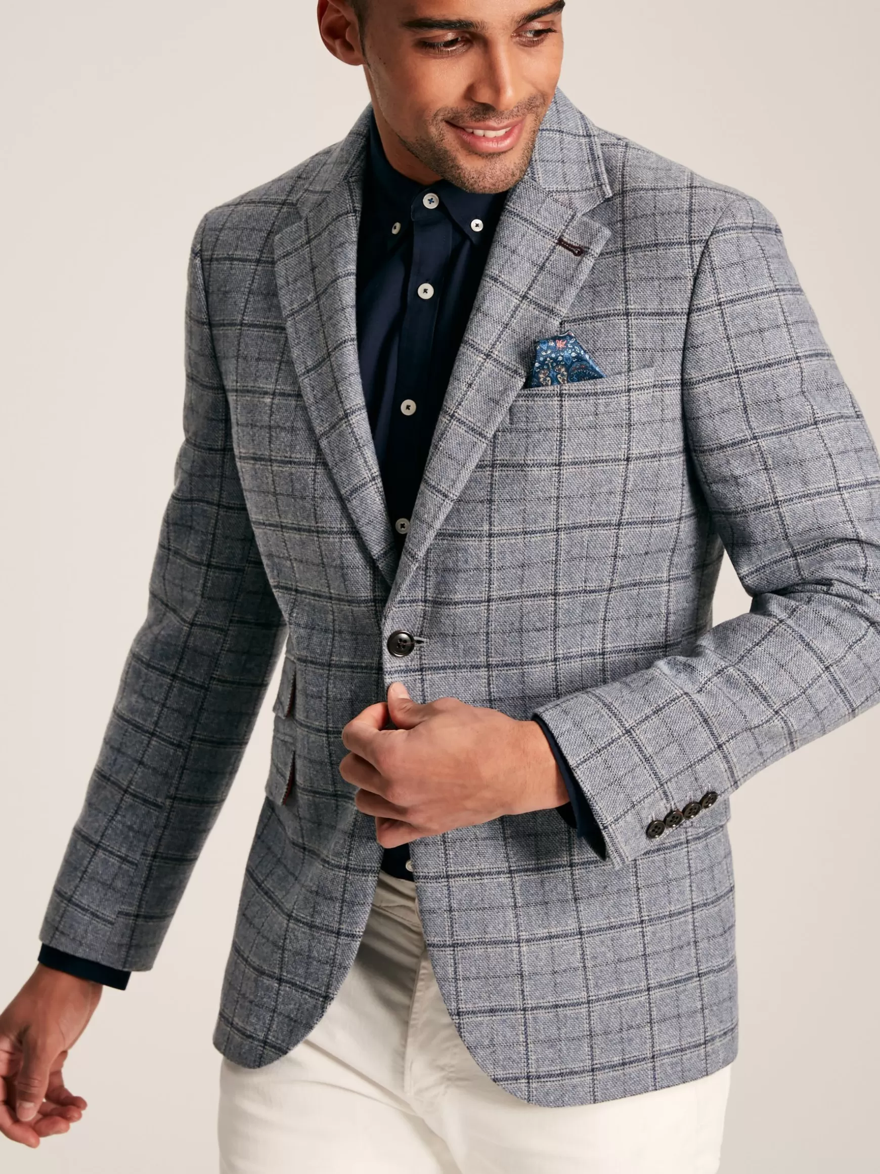 Check Slim Fit Suit Blazer^Joules Shop