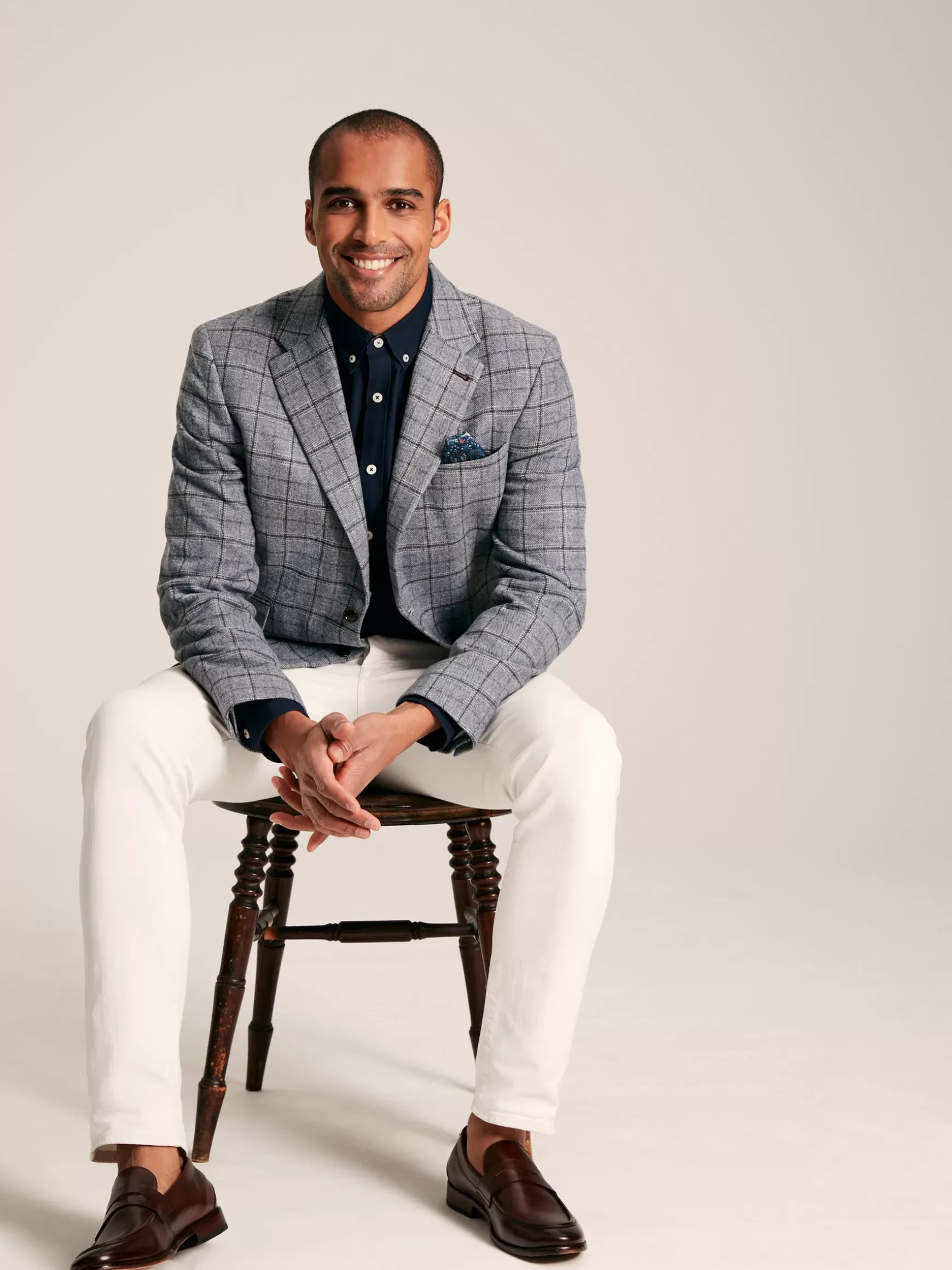 Check Slim Fit Suit Blazer^Joules Shop