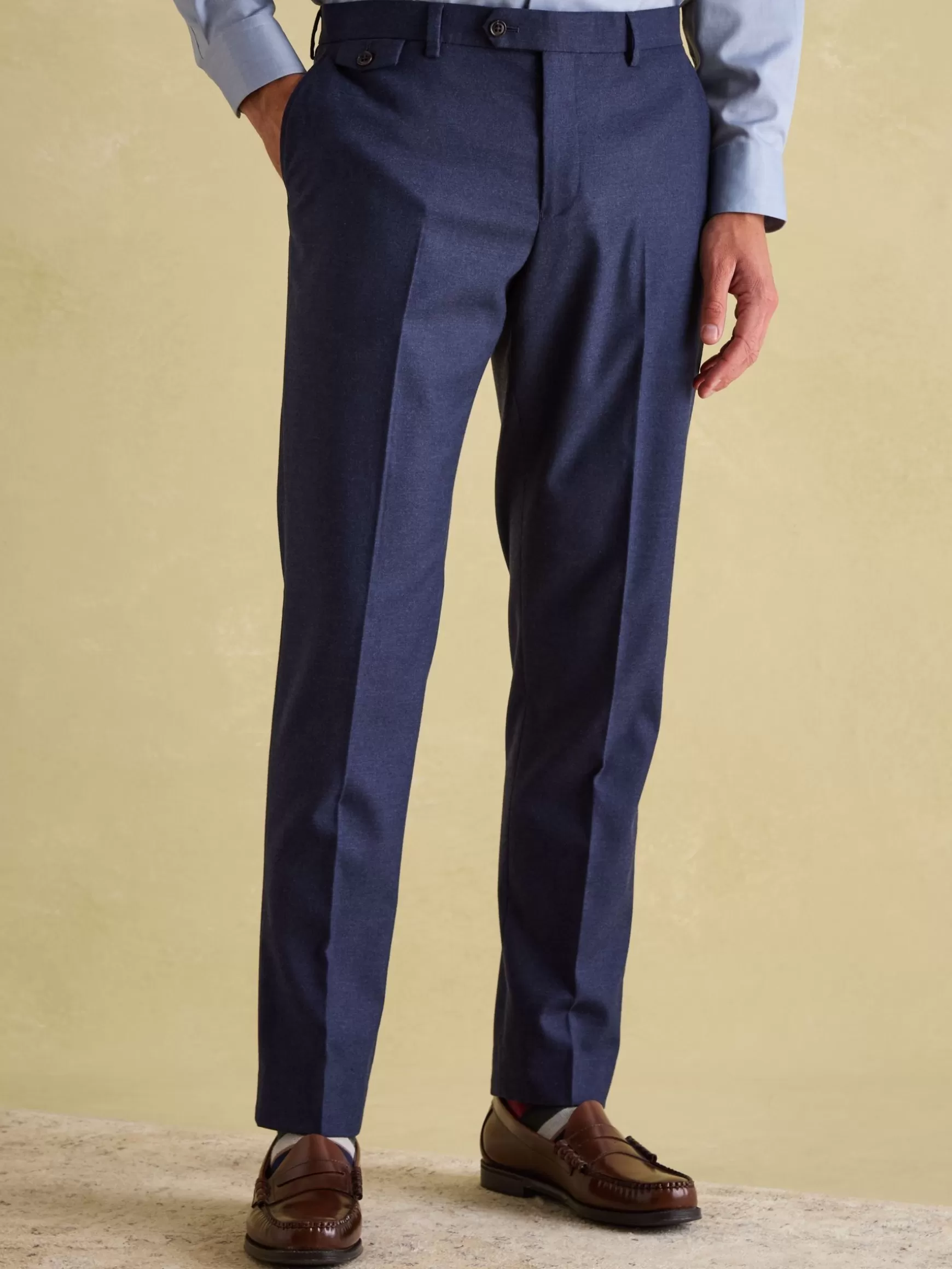 Slim Fit Flannel Suit Trousers^Joules Store