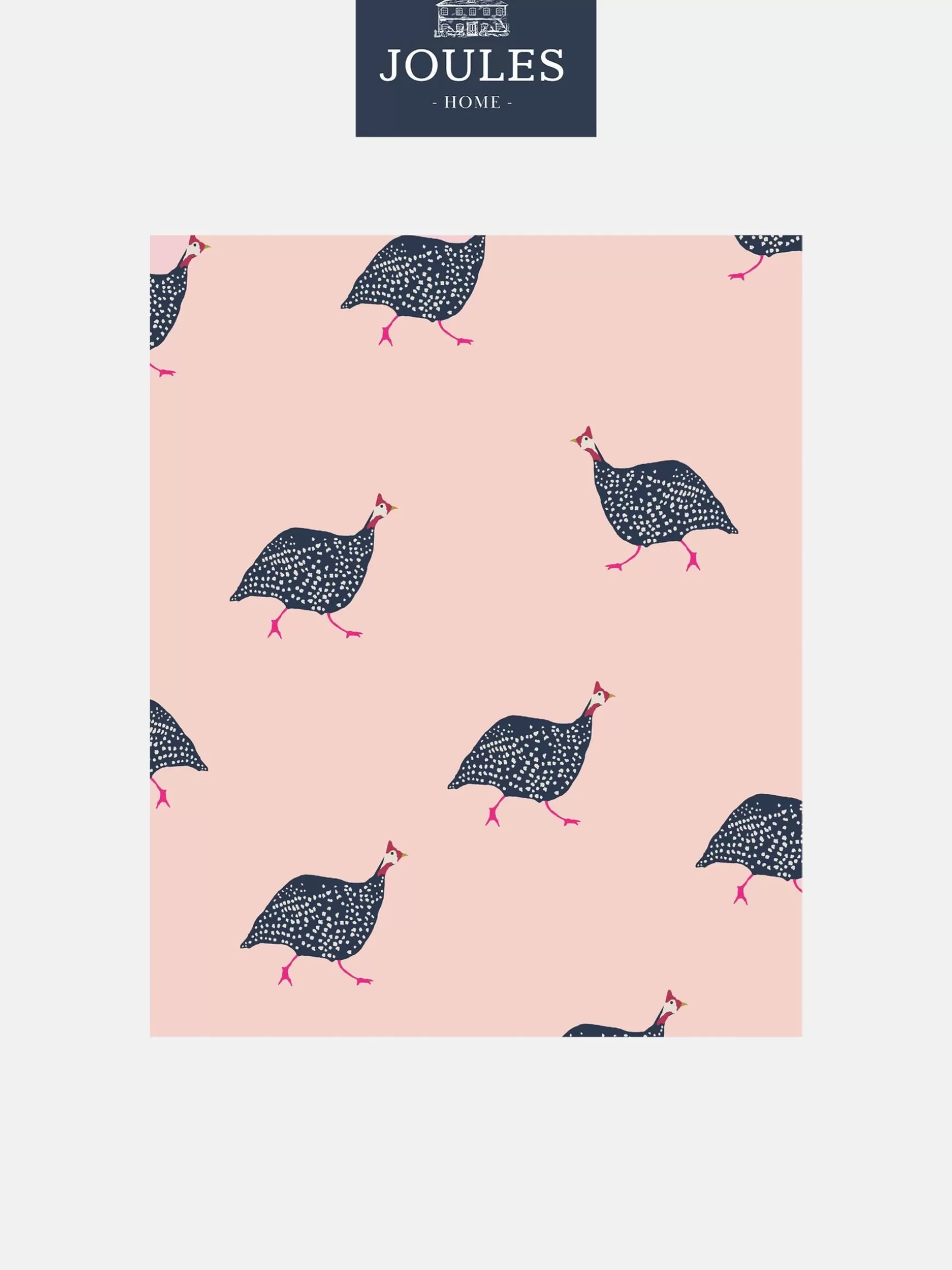 Blush Pink Guinea Fowl 10M Wallpaper^Joules Shop