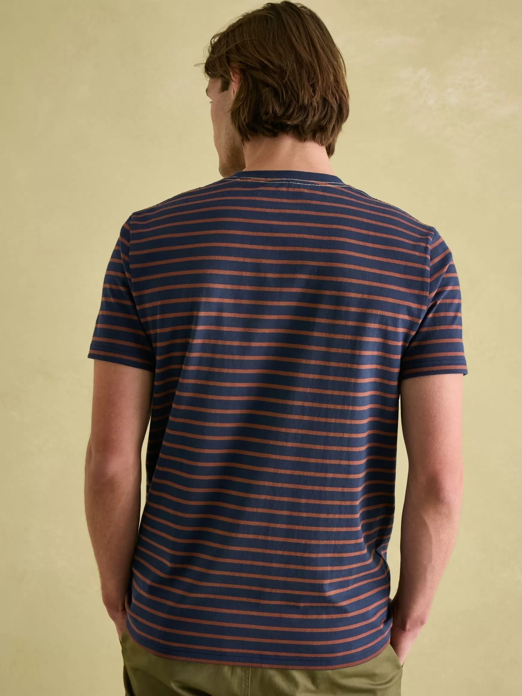 Boathouse Brown & Navy Jersey Crew Neck T-Shirt^Joules Cheap