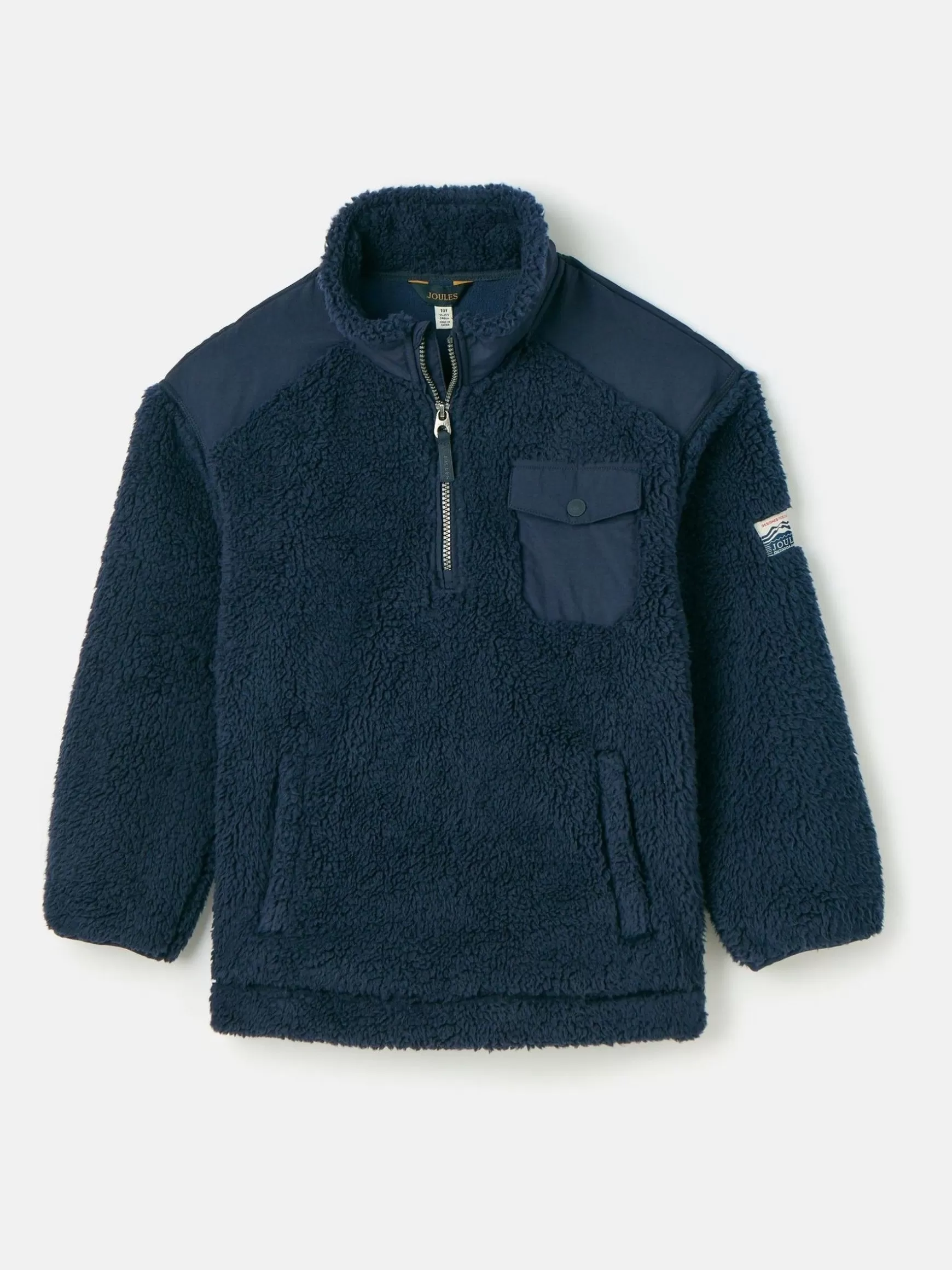 Boys' Billy Navy Blue Half Zip Borg Fleece^Joules Shop