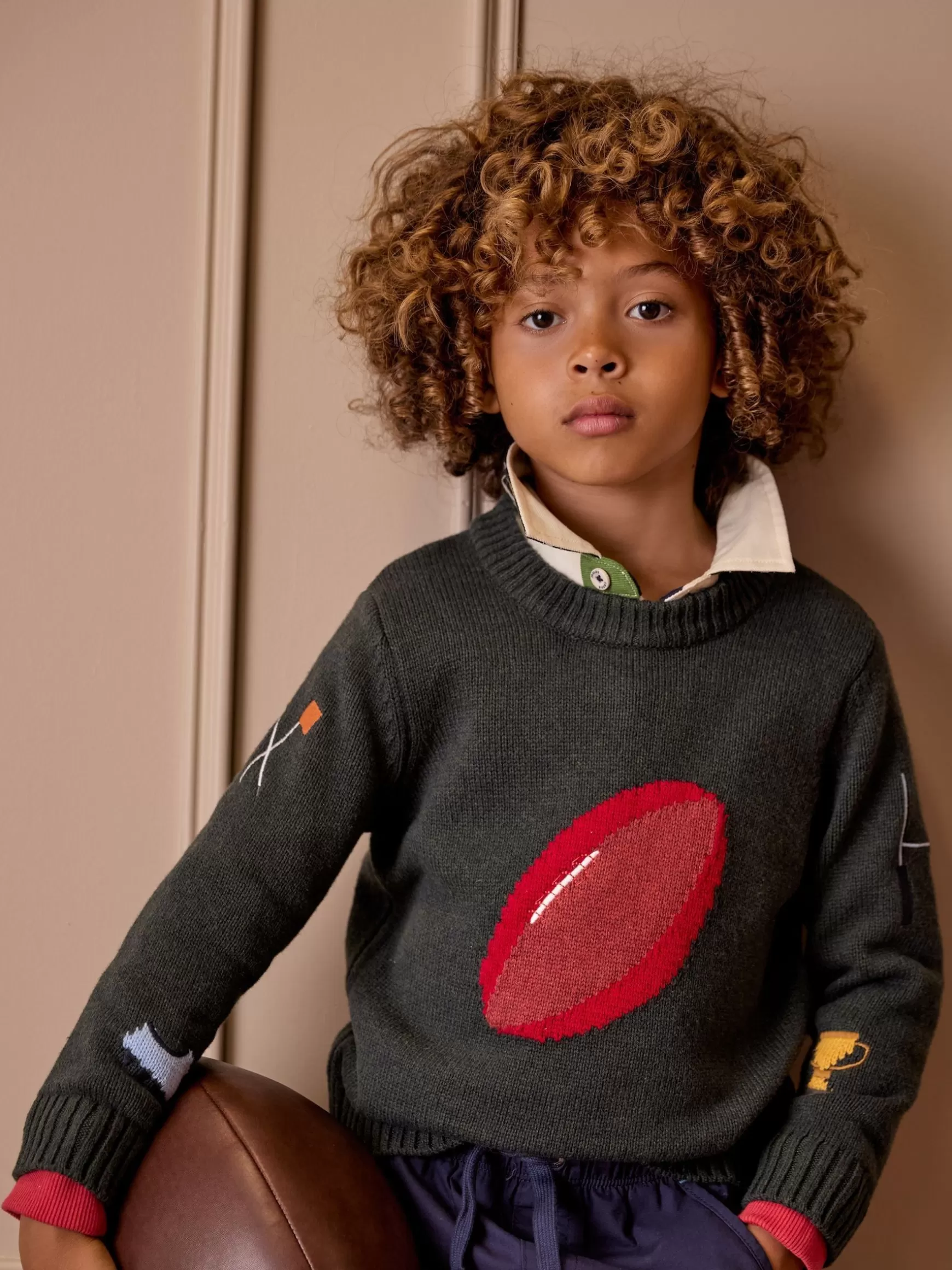 Boys' Burton Intarsia Knitted Jumper^Joules Cheap