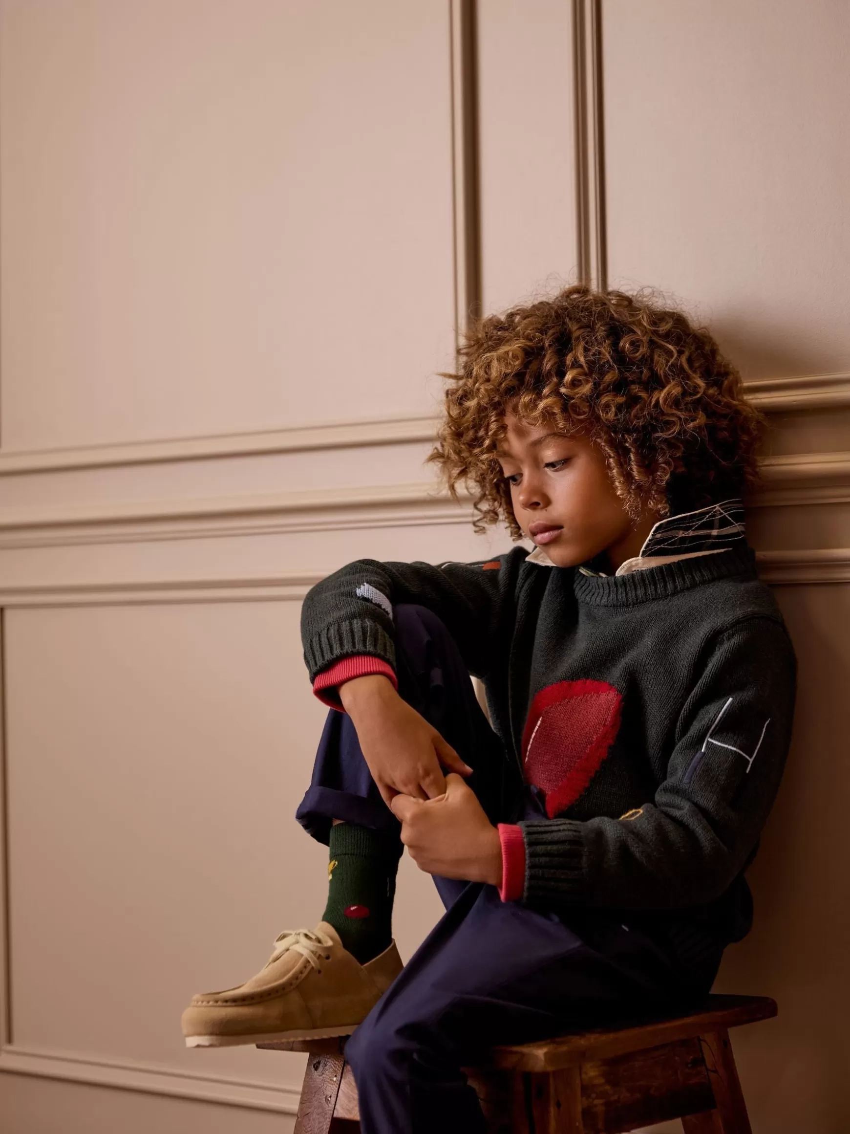 Boys' Burton Intarsia Knitted Jumper^Joules Cheap