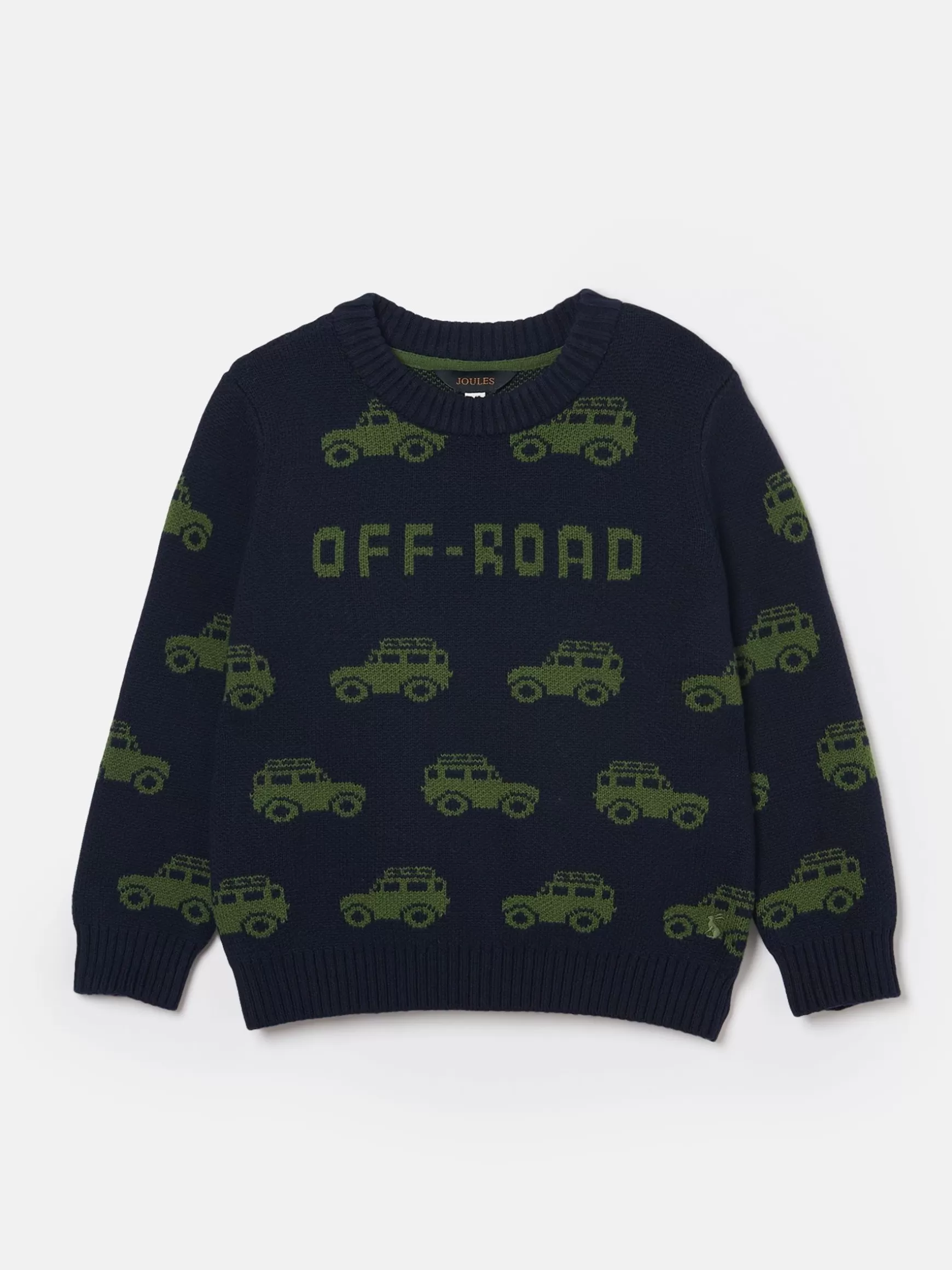 Boys' Burton Navy Blue Intarsia Knitted Jumper^Joules Online