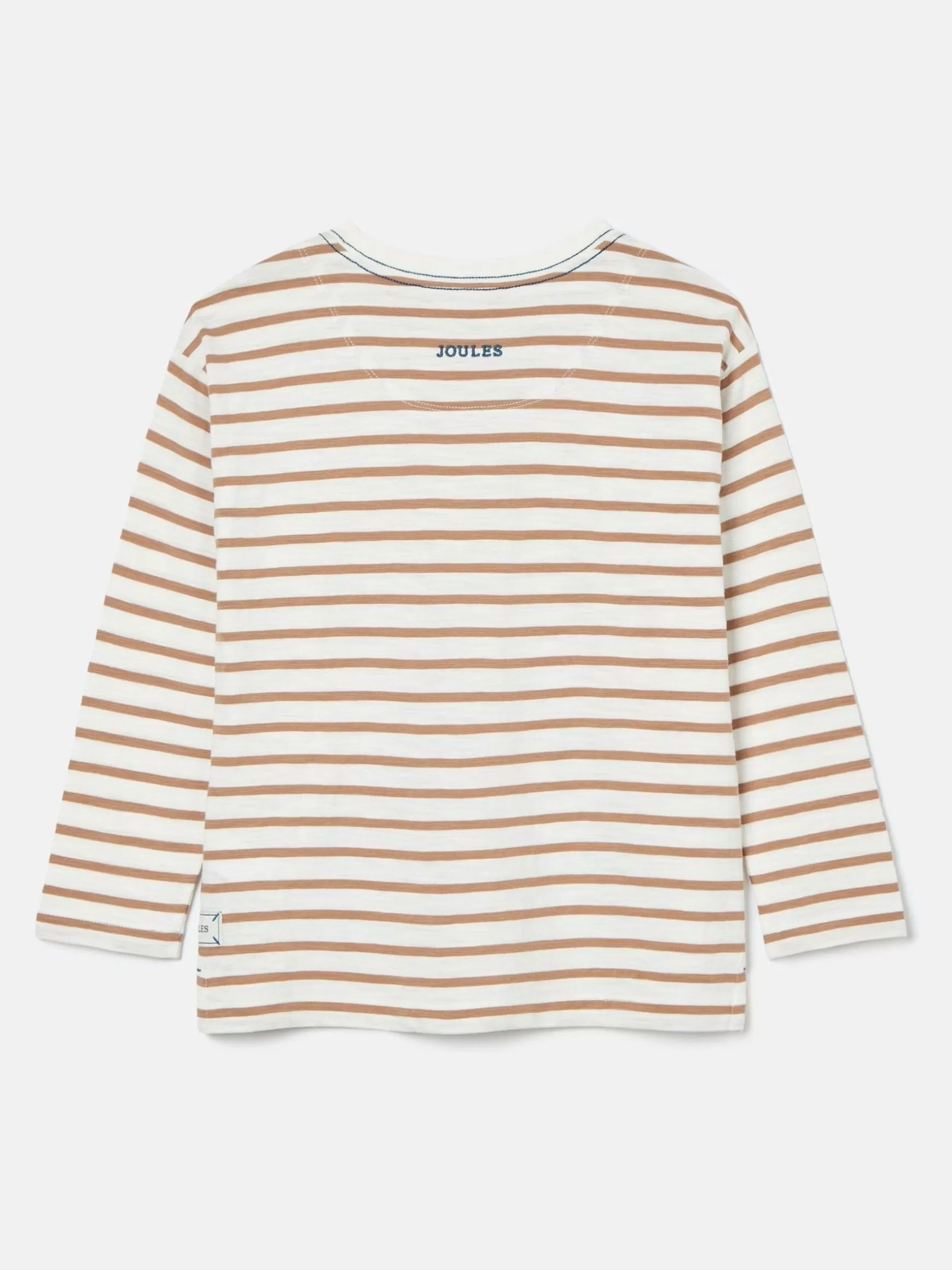 Boys' Jack Cream & Natural Stripe Artwork Top^Joules Outlet