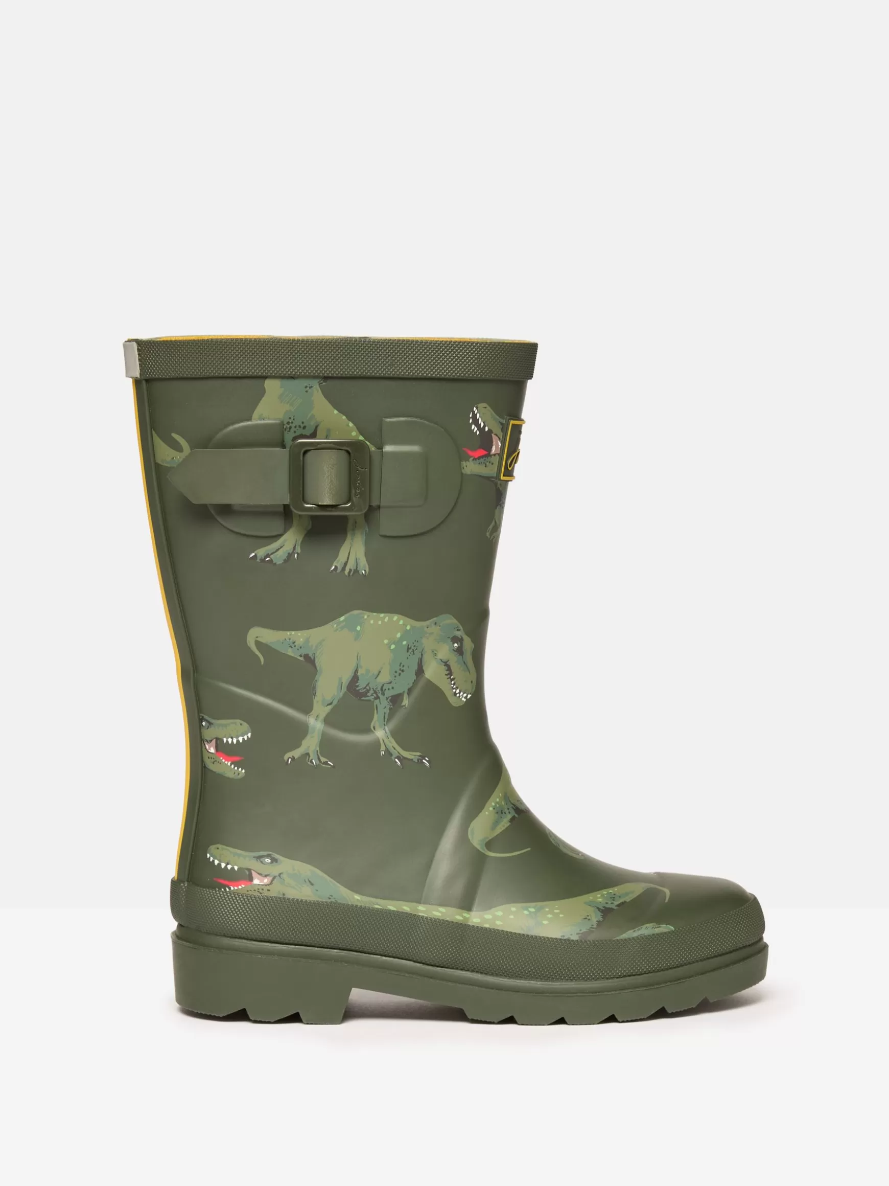 Boys' Khaki Green Printed Wellies^Joules Outlet