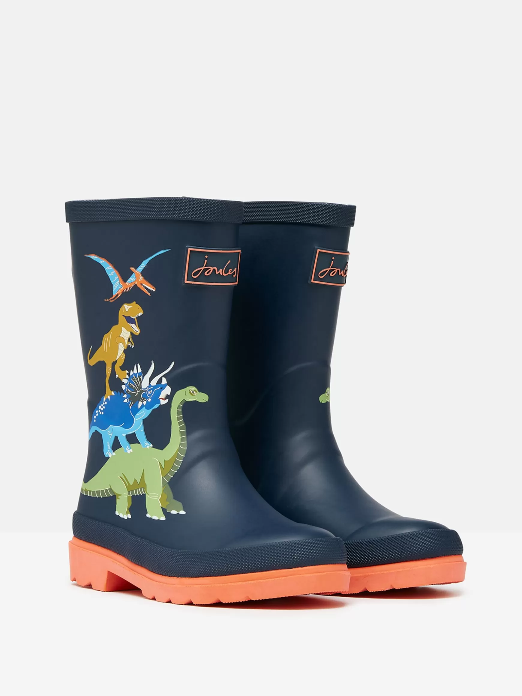Boys' Navy Dinosaur Printed Wellies^Joules New