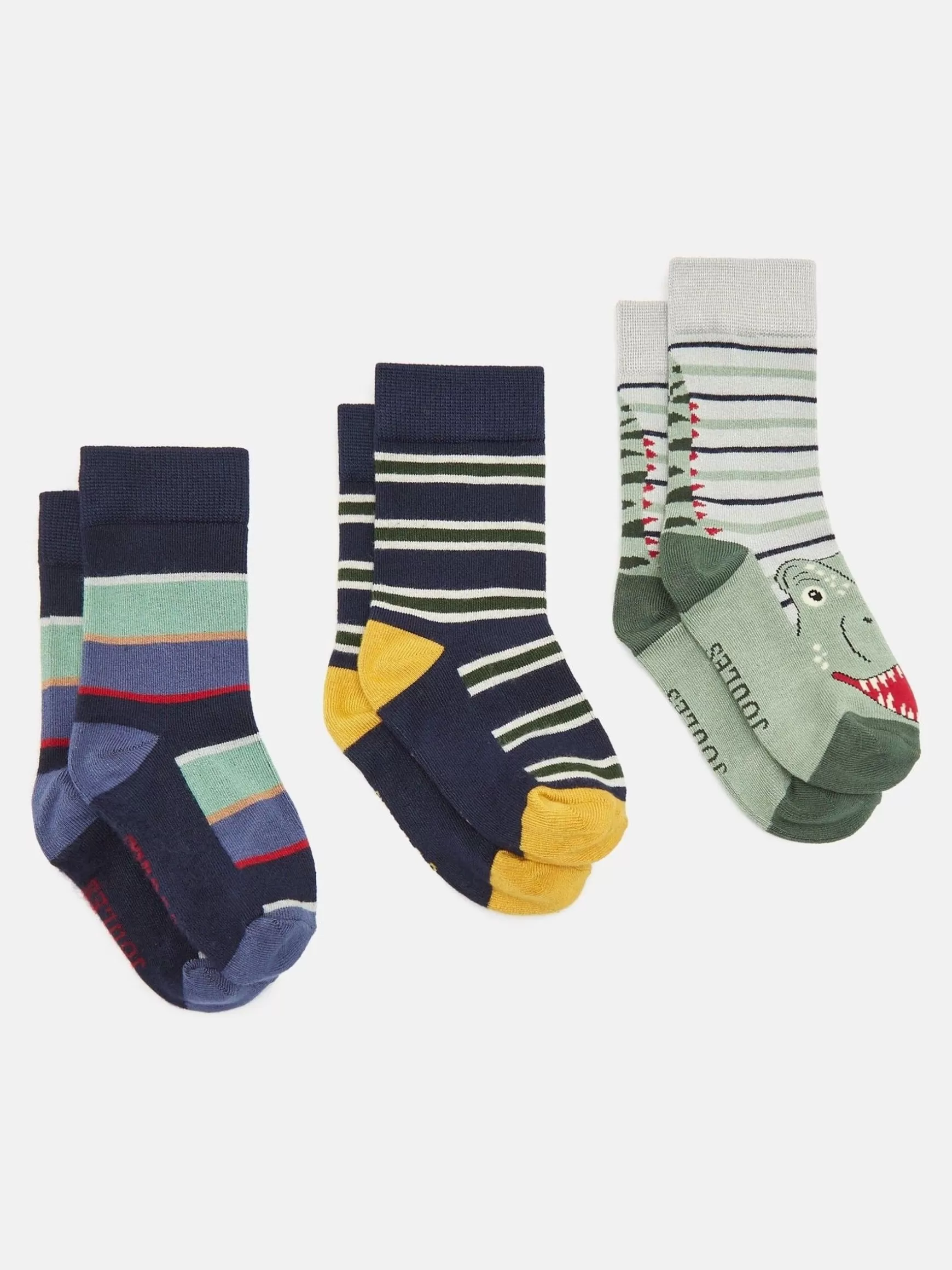 Boys' Neat Feet 3 Pack Socks^Joules Fashion