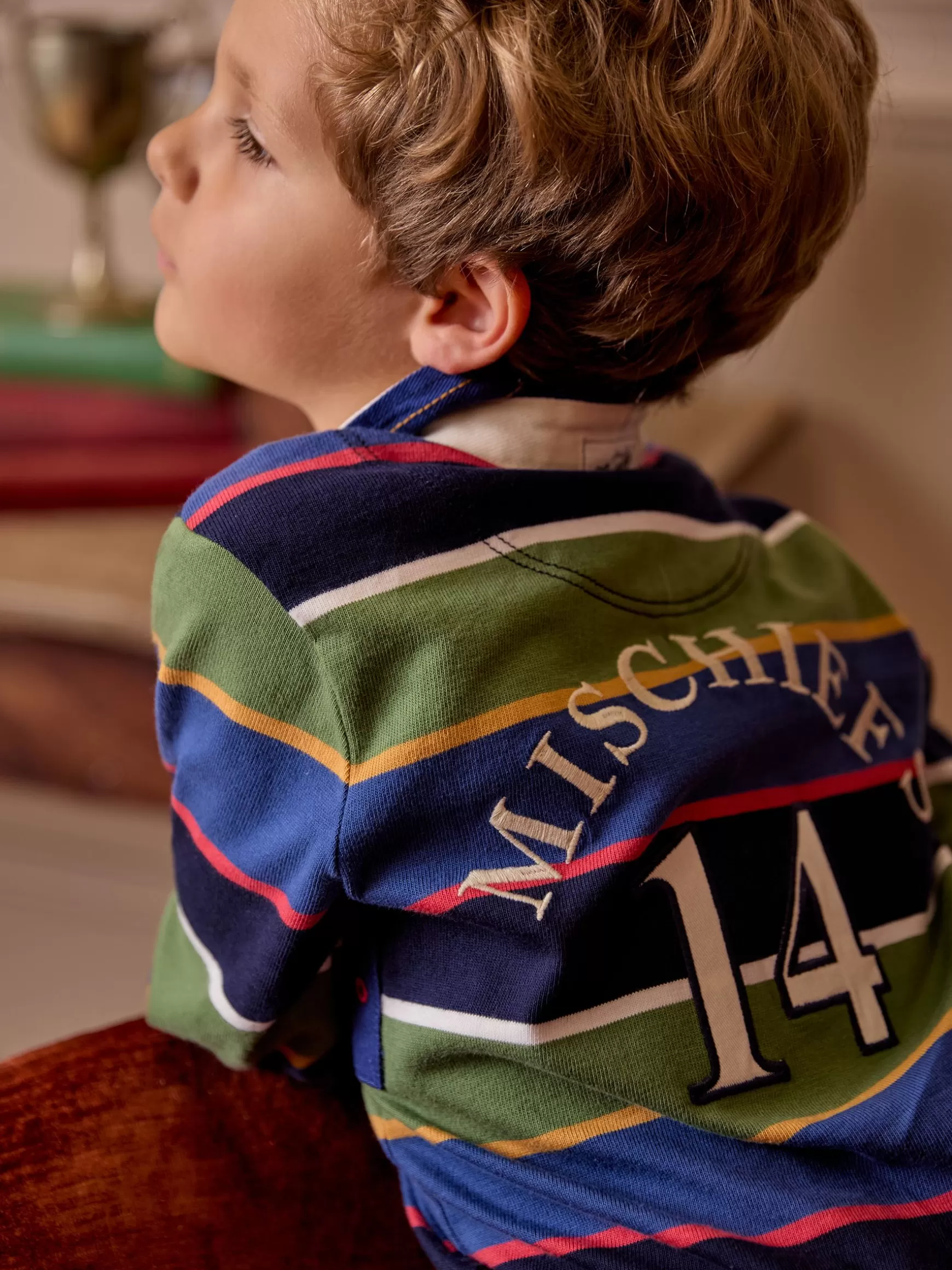 Boys' Tournament Multi Stripe Rugby Shirt^Joules Flash Sale