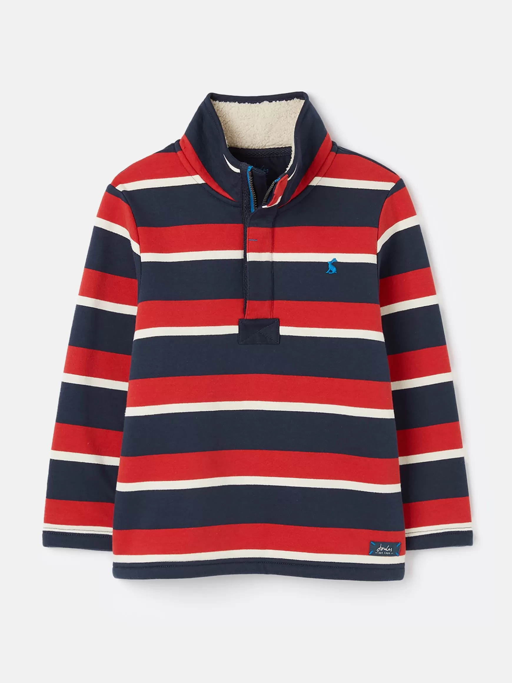 Boys' Winter Dale Quarter Zip Sweatshirt with Fleece Lining^Joules Clearance