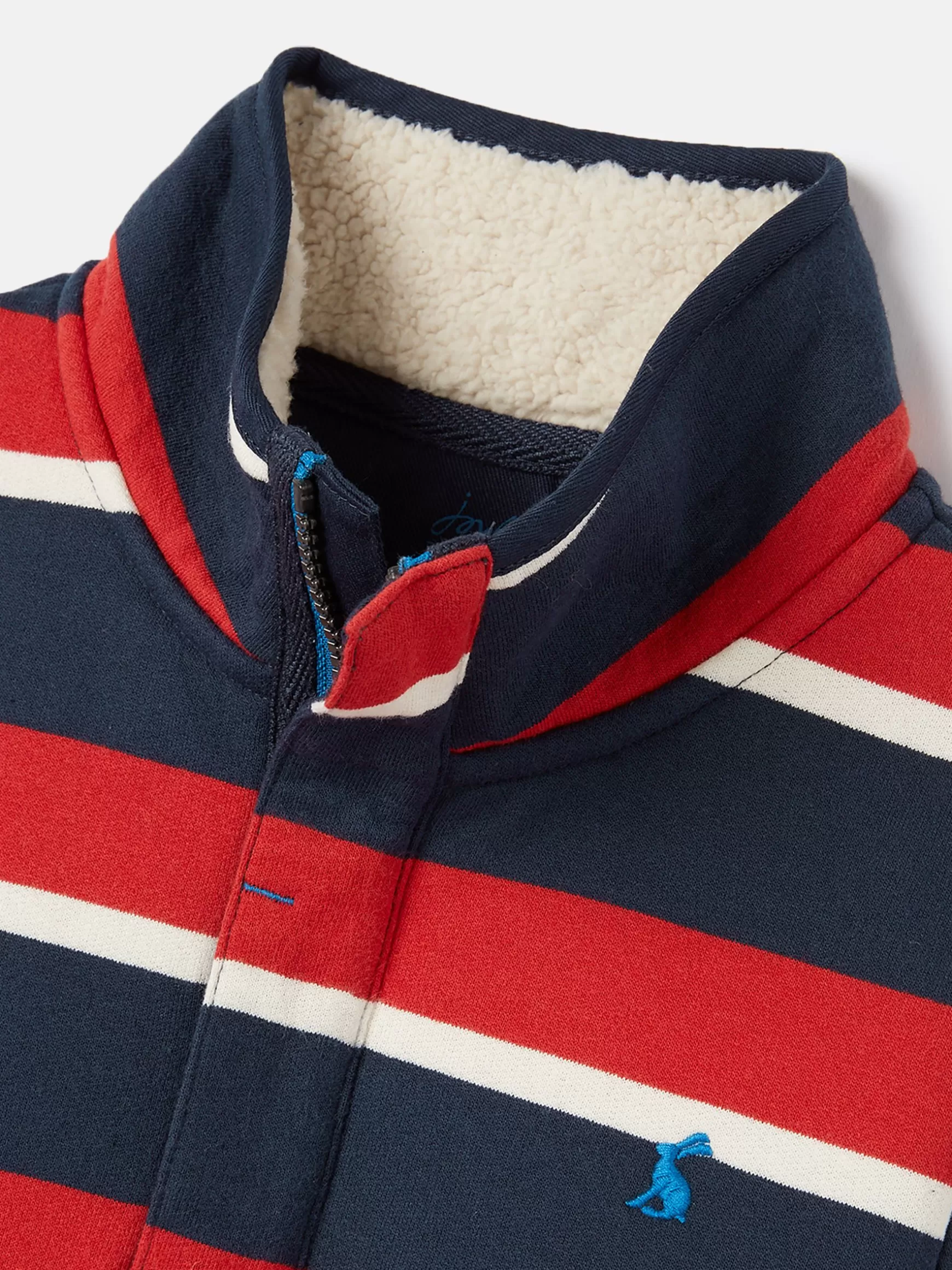 Boys' Winter Dale Quarter Zip Sweatshirt with Fleece Lining^Joules Clearance