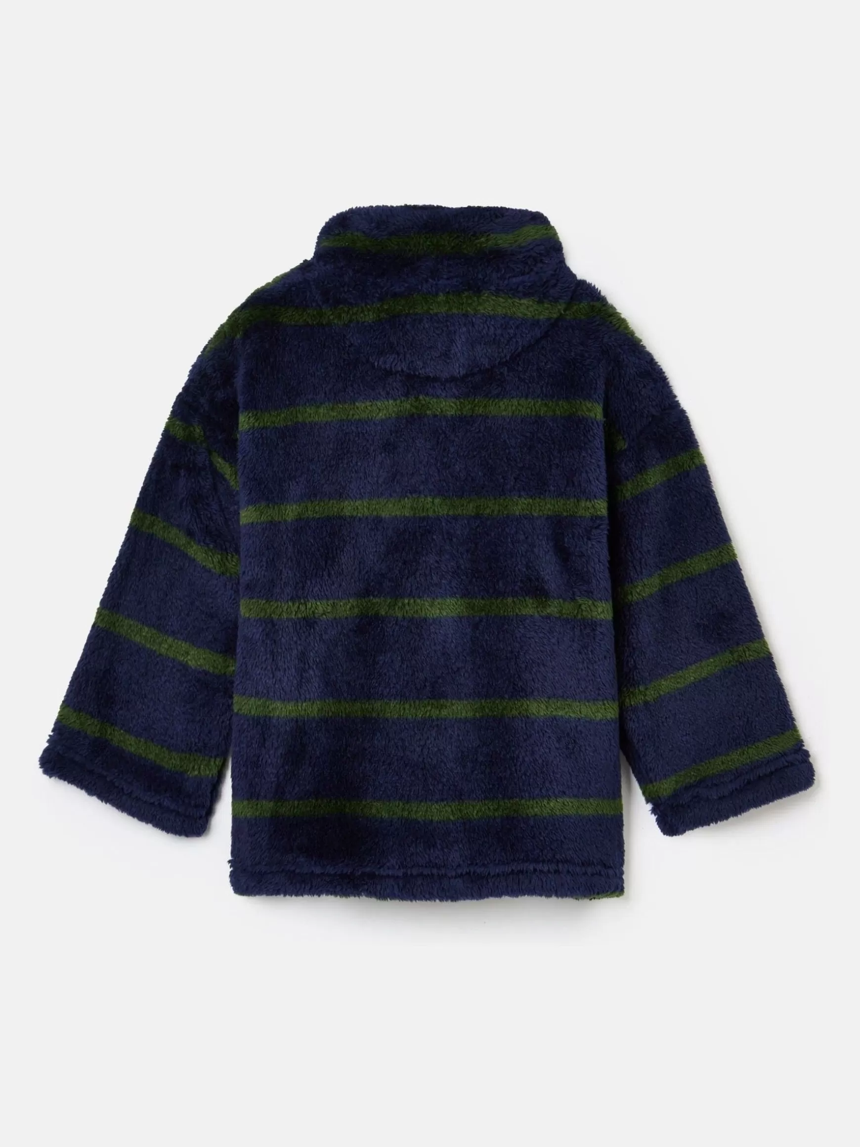 Boys' Woozle Navy & Green Stripe Half Zip Borg Fleece^Joules Hot