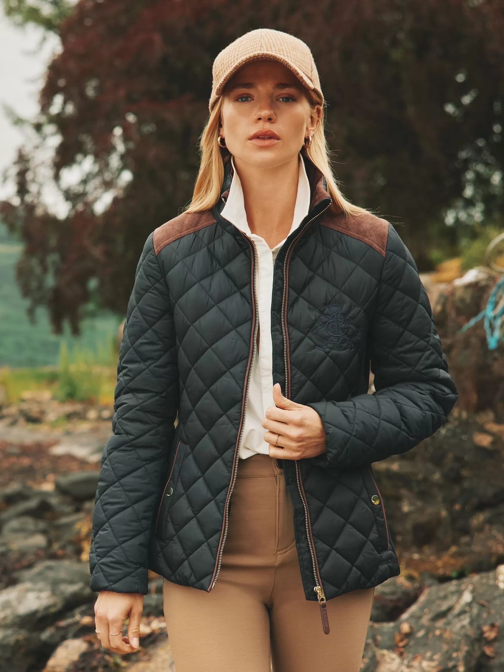 Braemar Luxe Showerproof Diamond Quilted Coat^Joules Sale