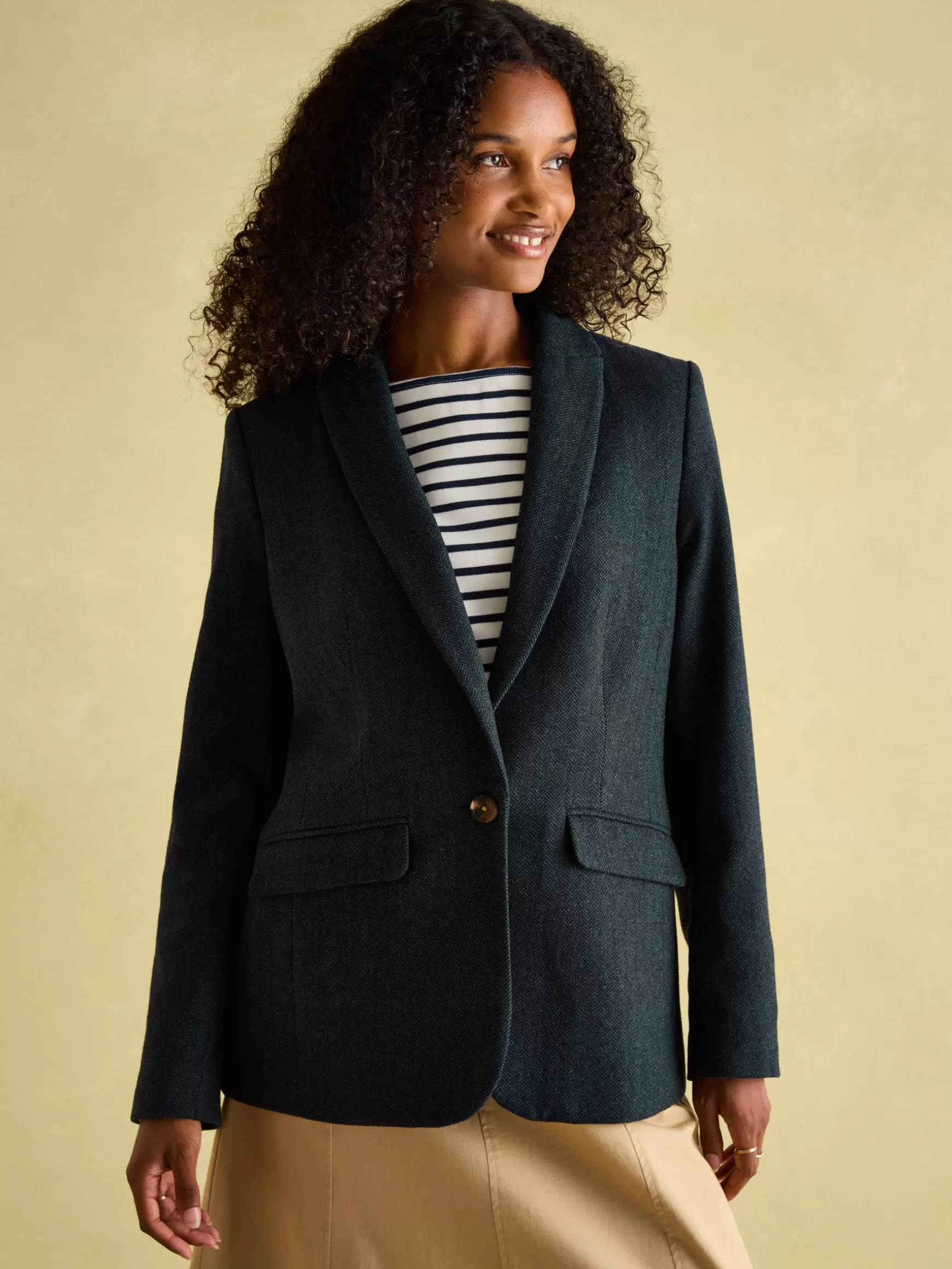 Bramble Navy Blue Tweed Blazer^Joules Cheap