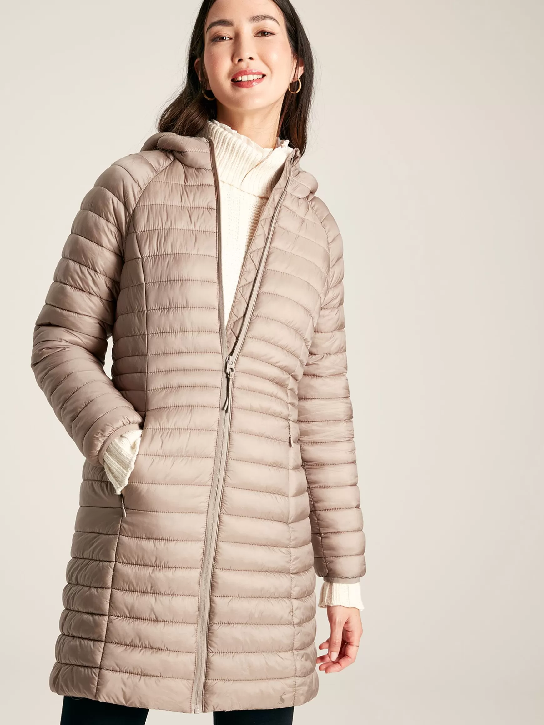 Bramley Showerproof Long Packable Padded Coat^Joules Online