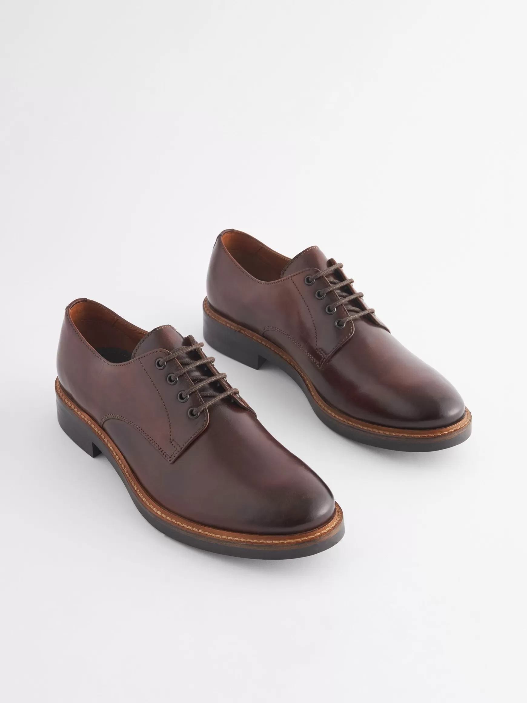 Brown Leather Classic Derby Shoes^Joules Discount