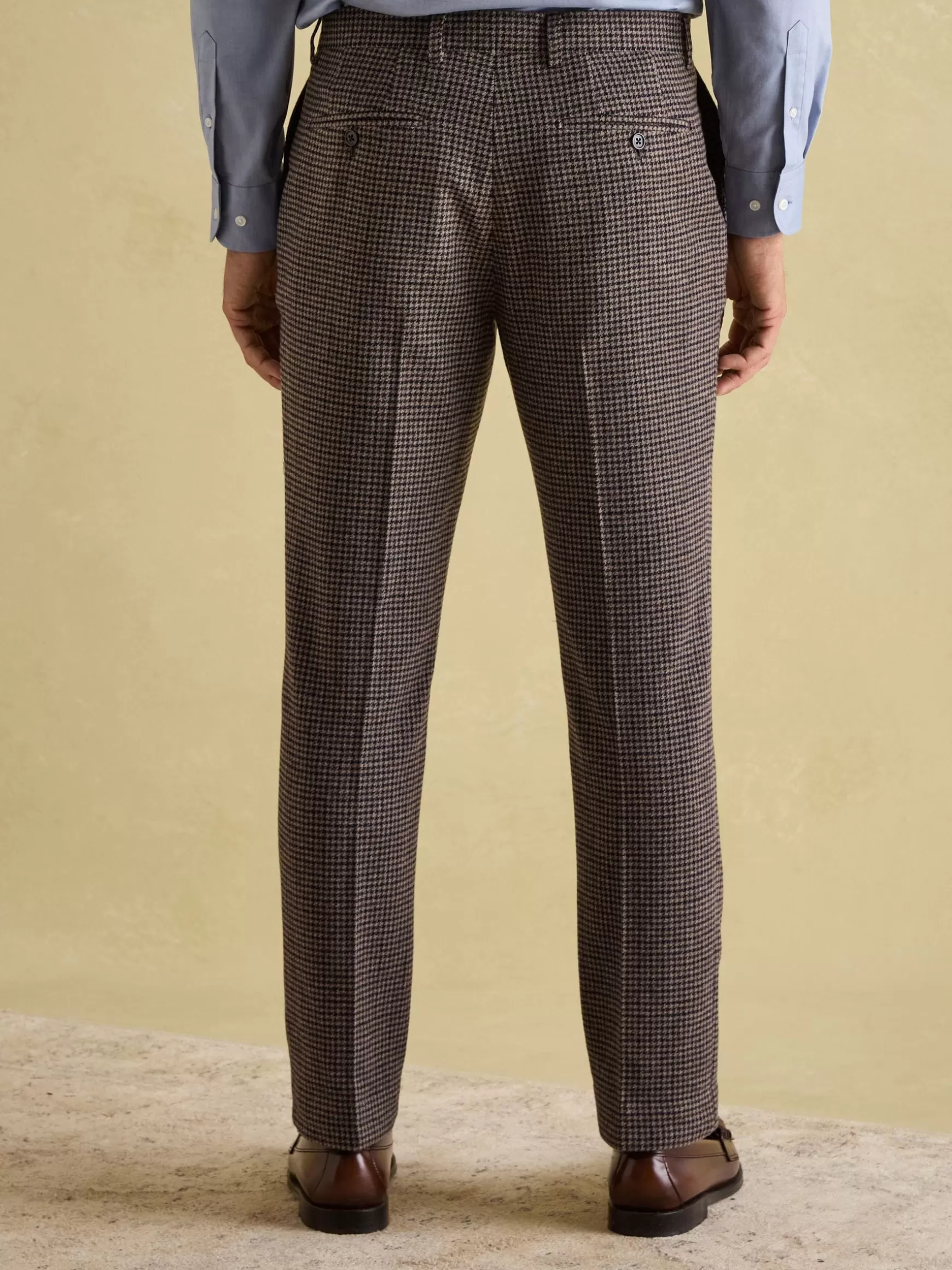 Slim Fit Dogtooth Texture Suit Trousers^Joules Hot