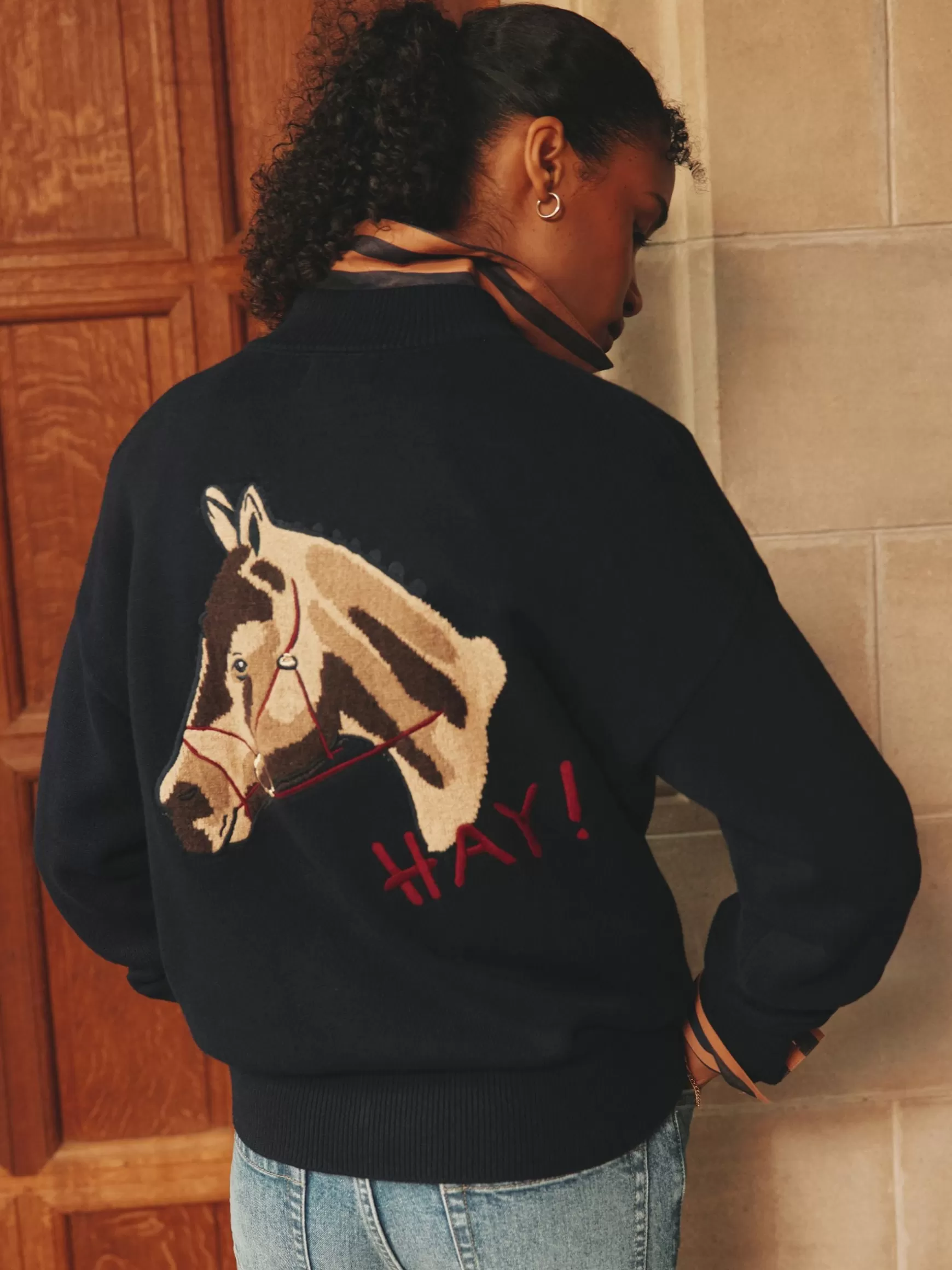 Buckley Horse Embroidered Jumper^Joules Flash Sale