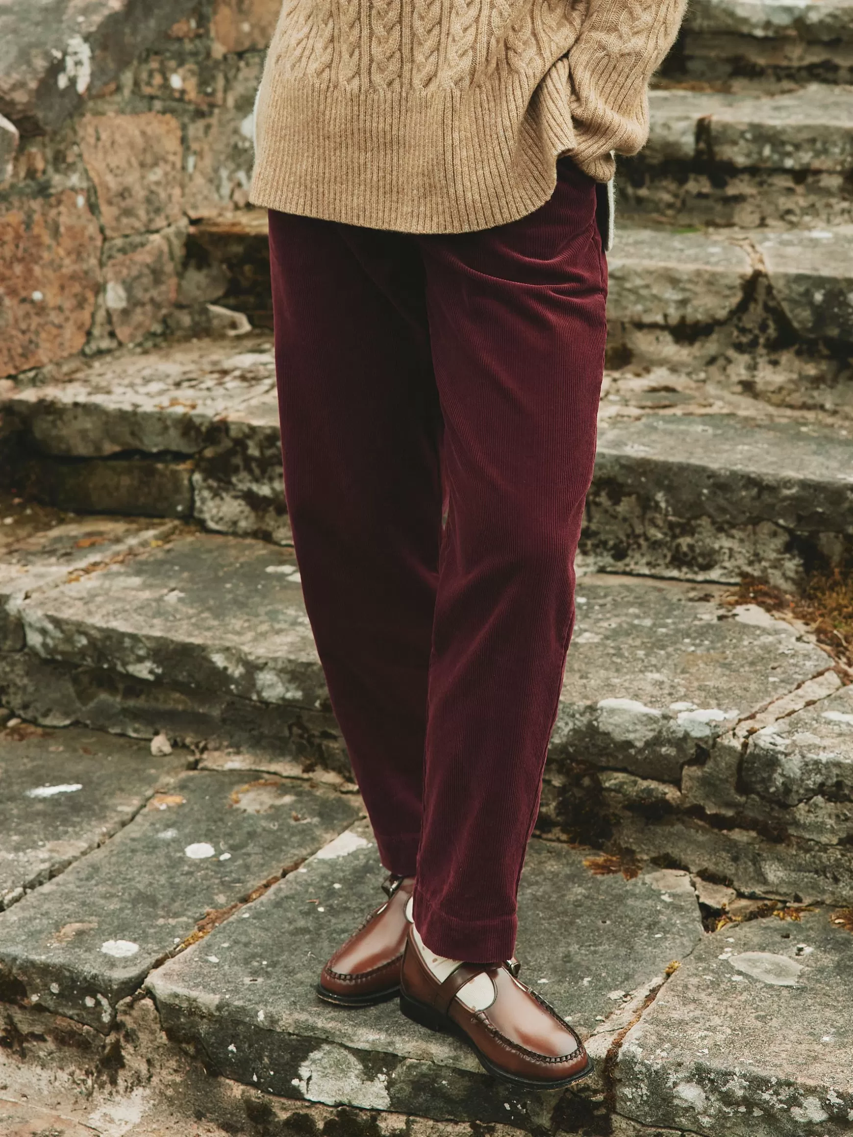 Calla Corduroy Tapered Trousers^Joules Discount