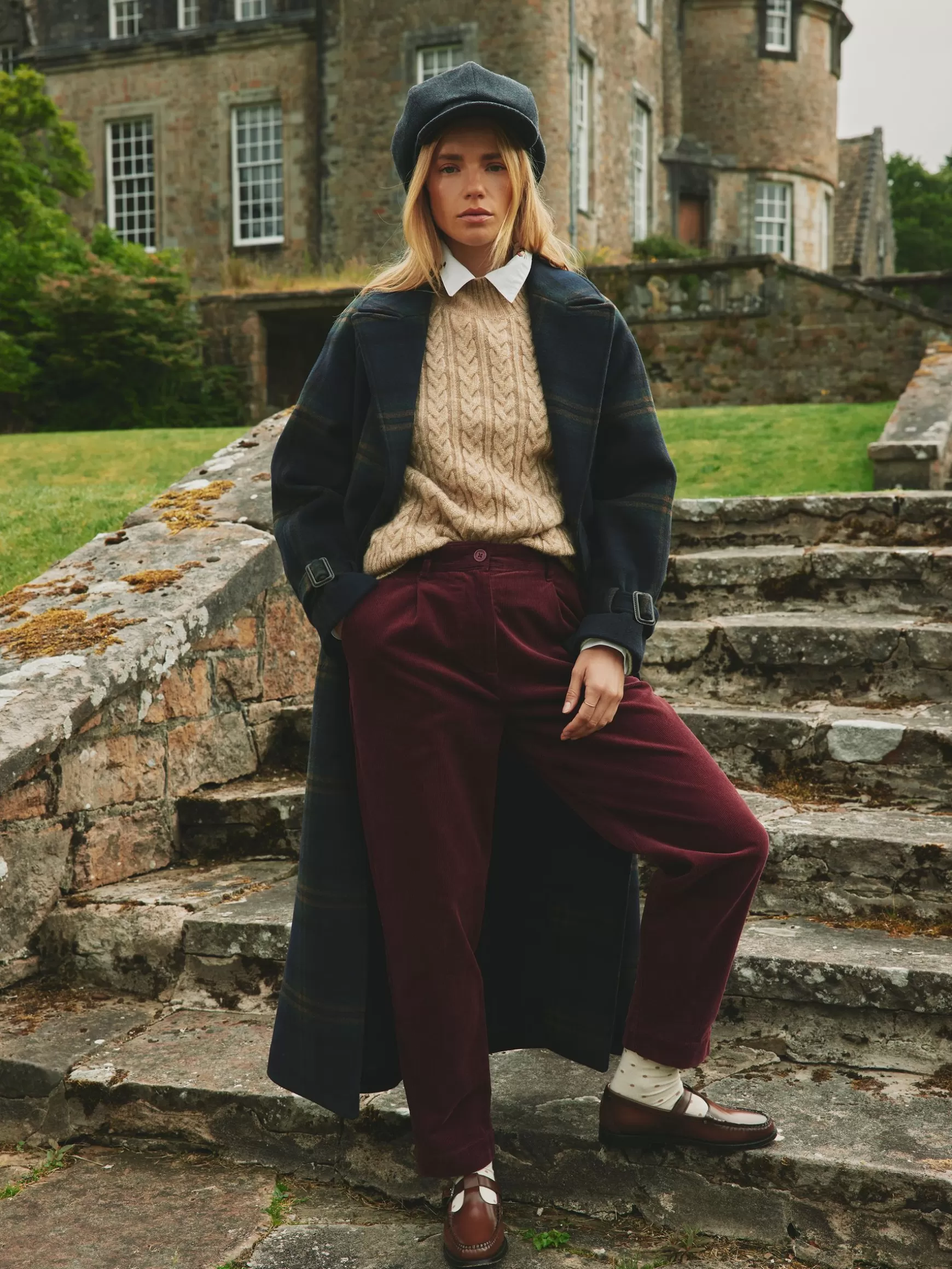 Calla Corduroy Tapered Trousers^Joules Discount